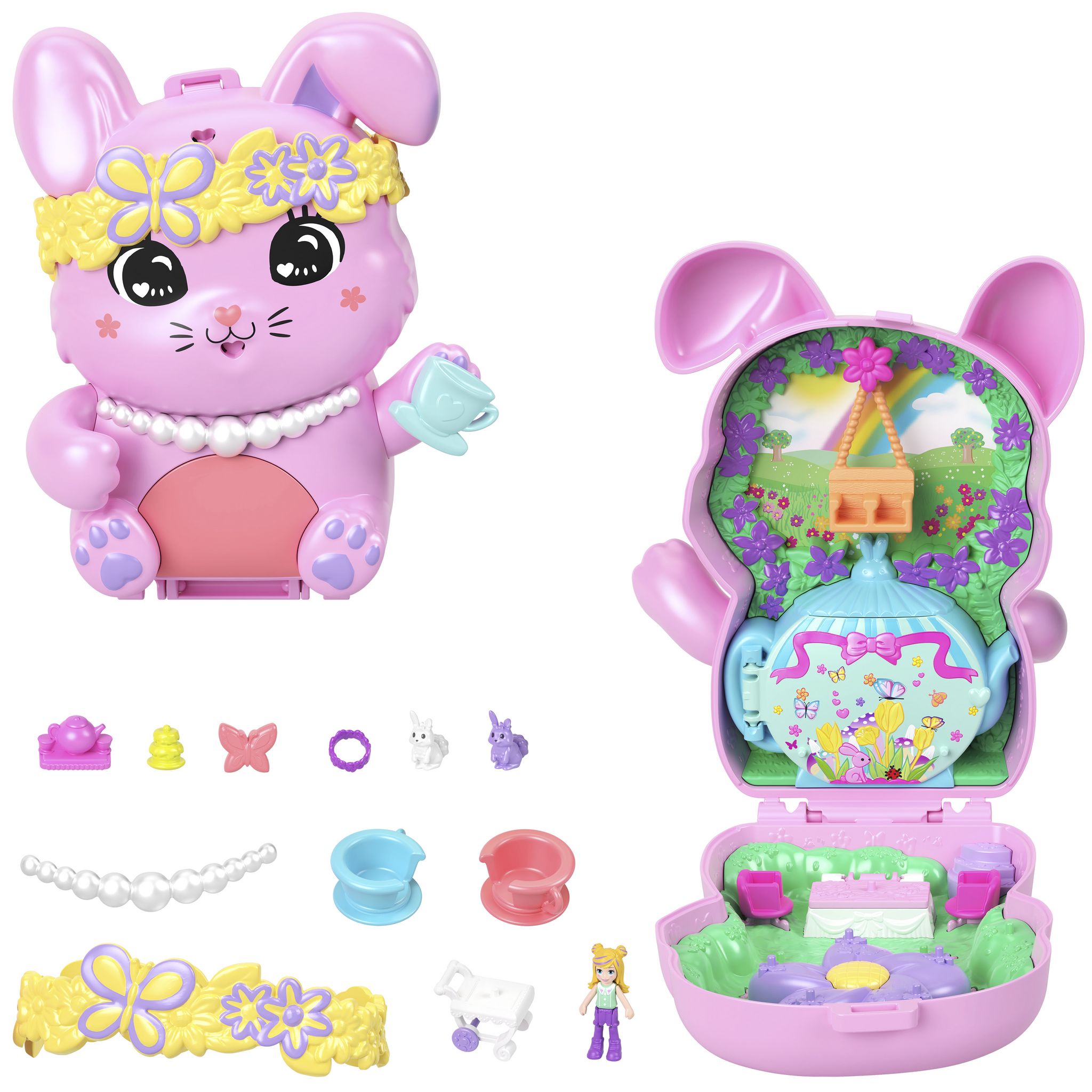 Voir la diapositive 5 : MATTEL Coffret Lapin L'Heure du Thé Polly Pocket