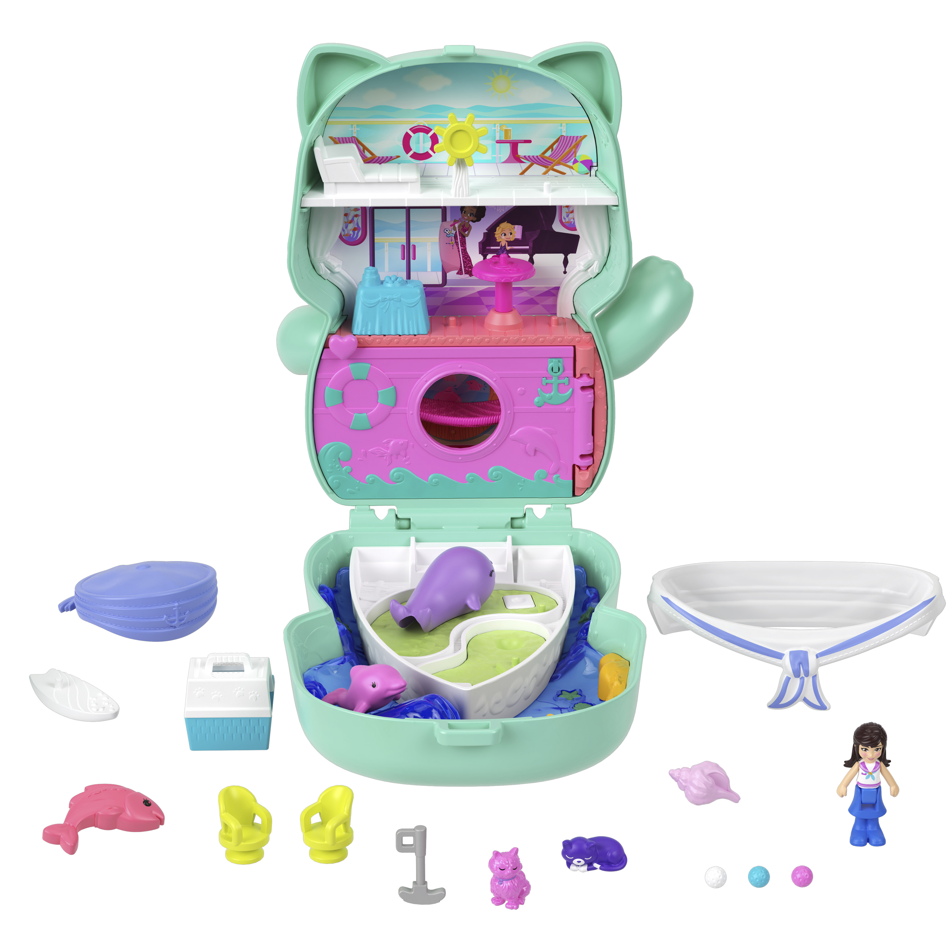 Voir la diapositive 2 : MATTEL Coffret La Croisière du Chat Polly Pocket