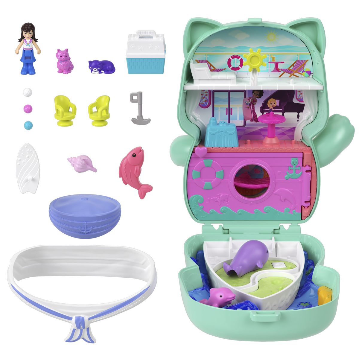 MATTEL Coffret La Croisière du Chat Polly Pocket