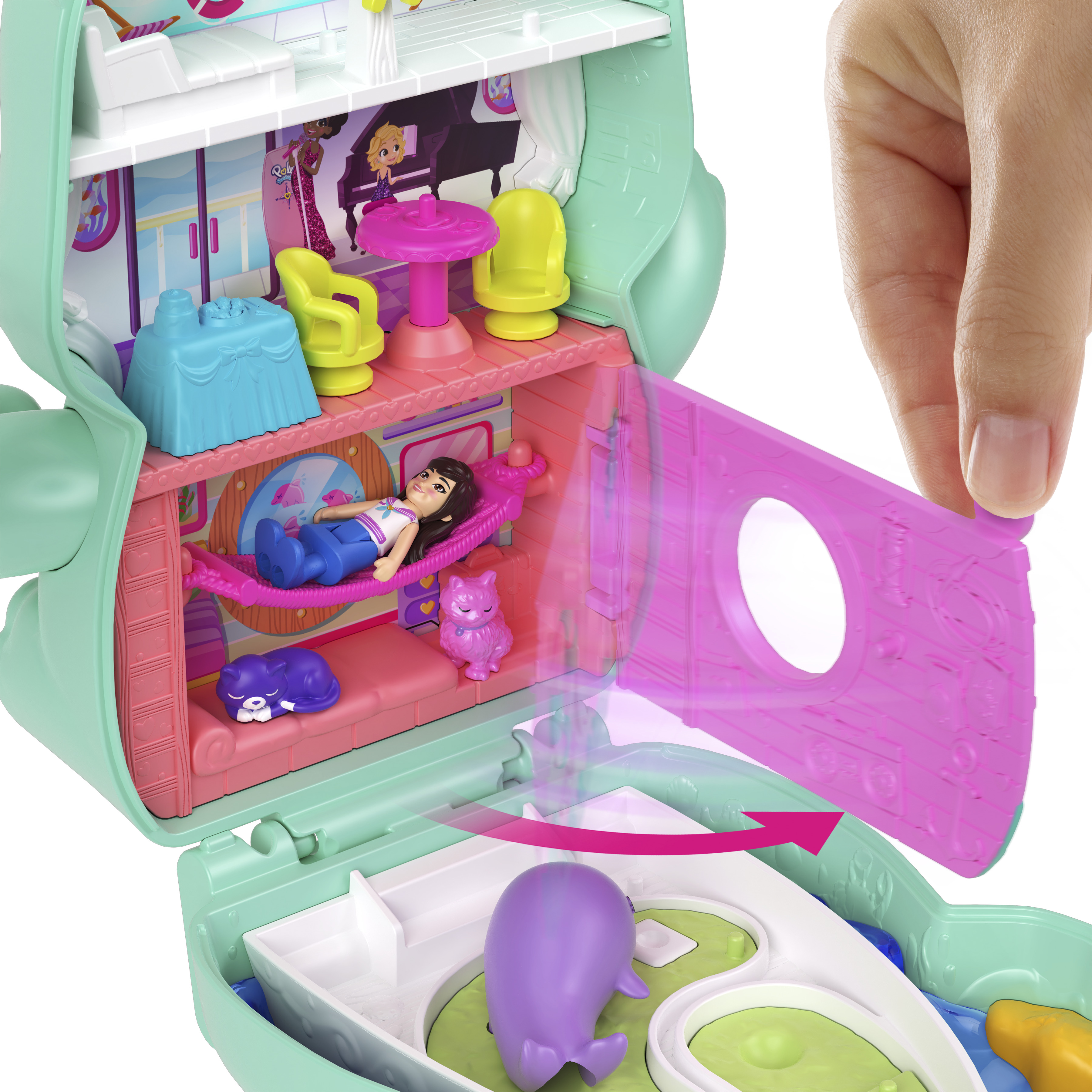Voir la diapositive 7 : MATTEL Coffret La Croisière du Chat Polly Pocket