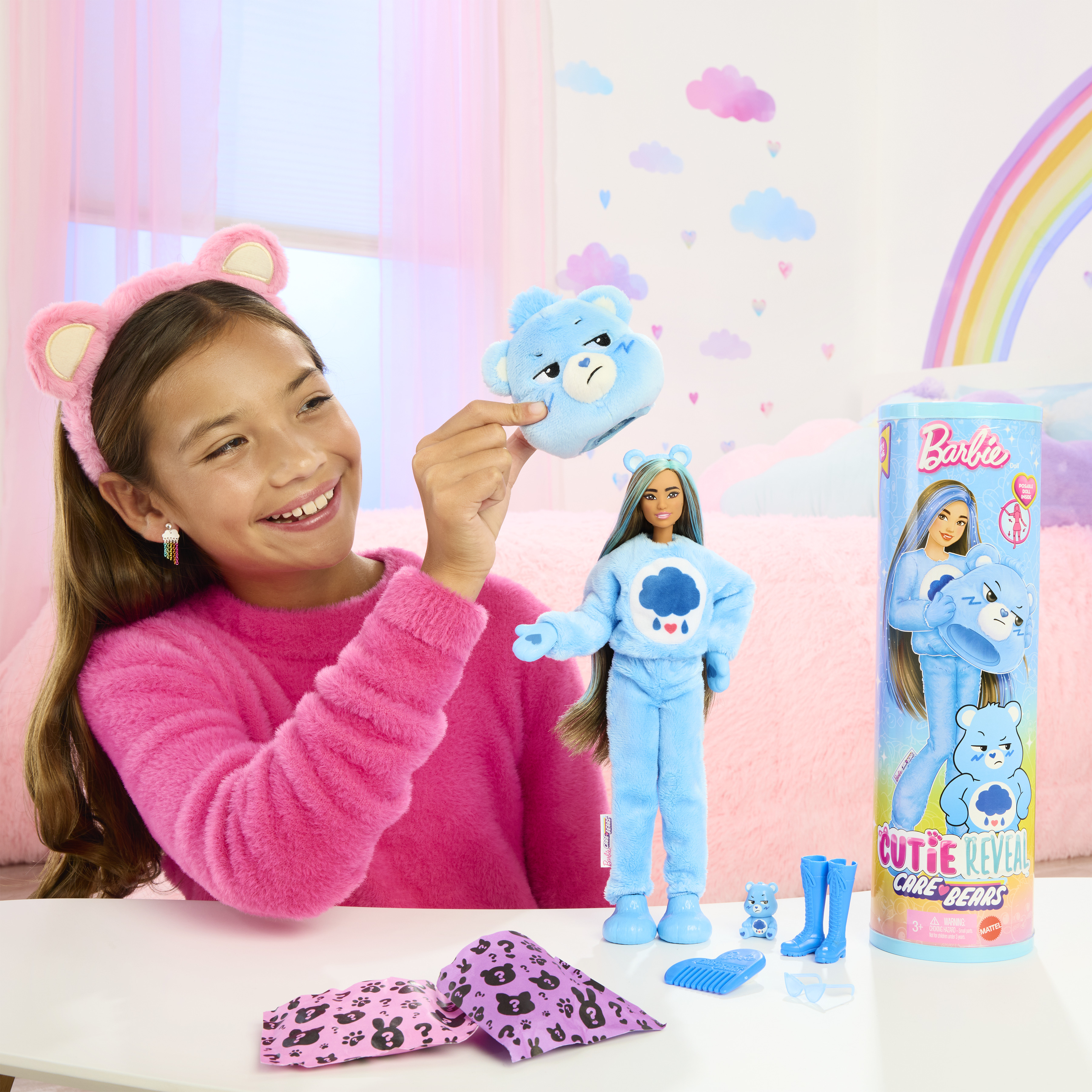 Voir la diapositive 5 : MATTEL Poupée Barbie Cutie Reveal Bisounours - Touronchon