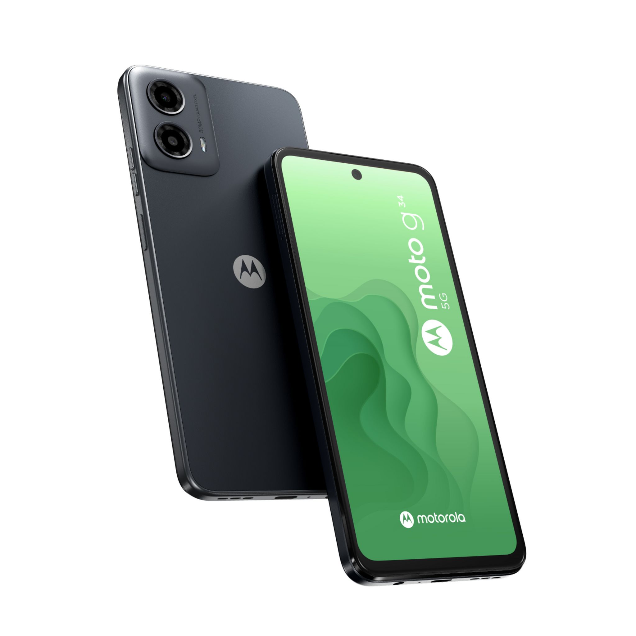 Voir la diapositive 2 : MOTOROLA G34 64Go 5G - Noir