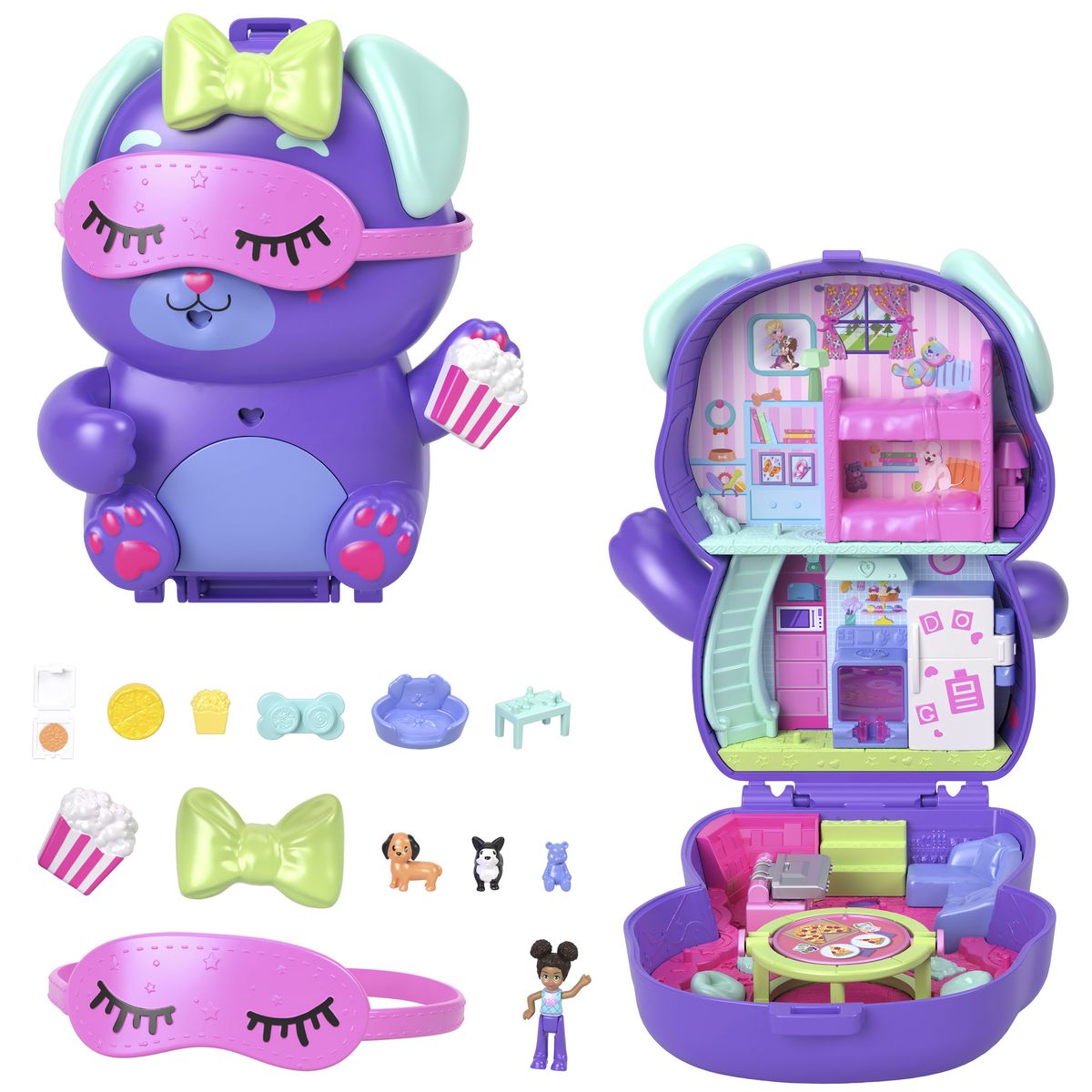 MATTEL Coffret La Soirée Pyjama du Chiot Polly Pocket
