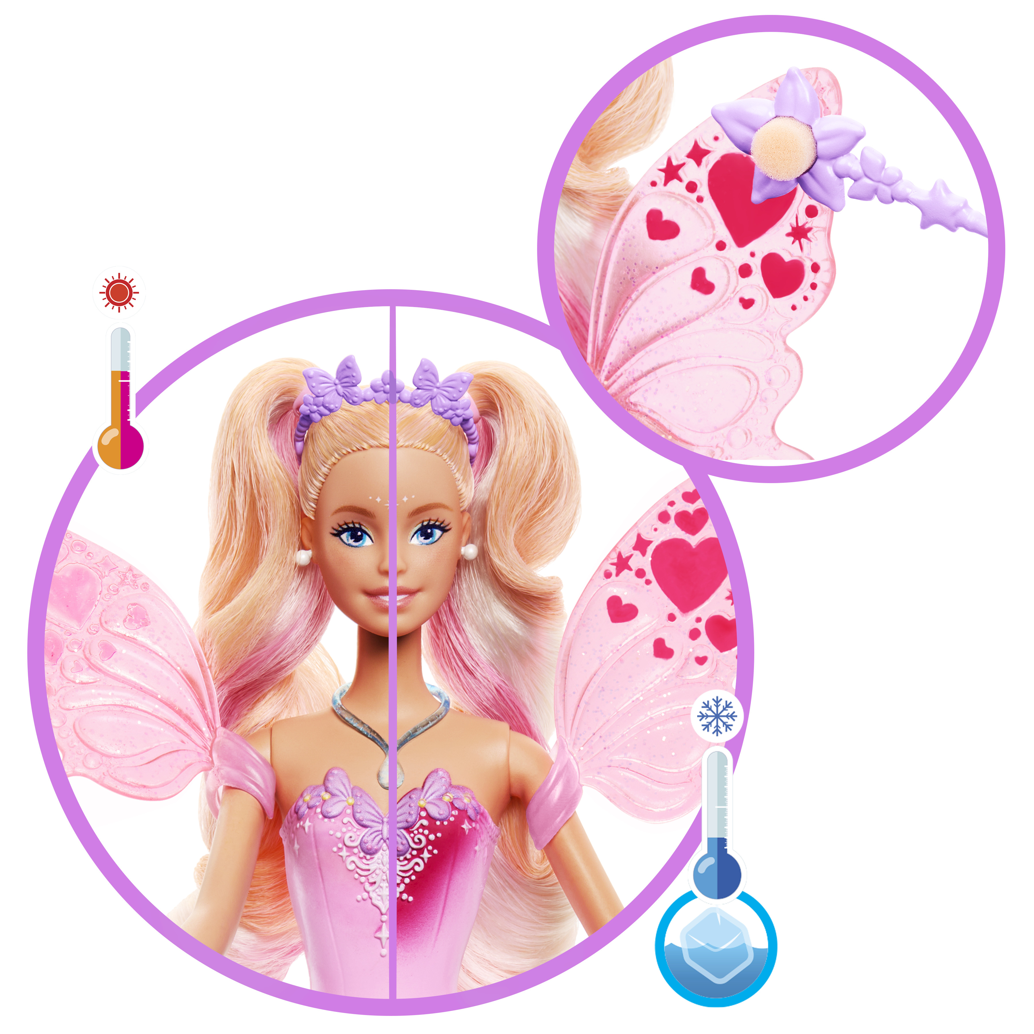 Voir la diapositive 6 : MATTEL Poupée Barbie Fée Couleurs Magiques