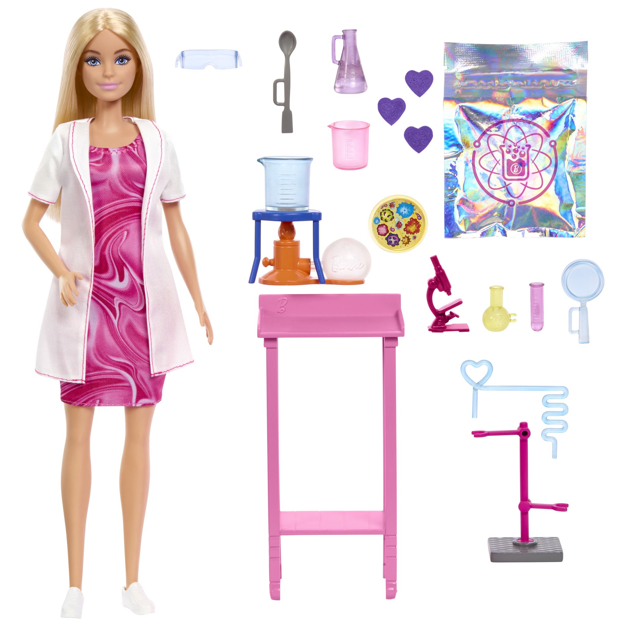 Voir la diapositive 2 : MATTEL Coffret Barbie Scientifique