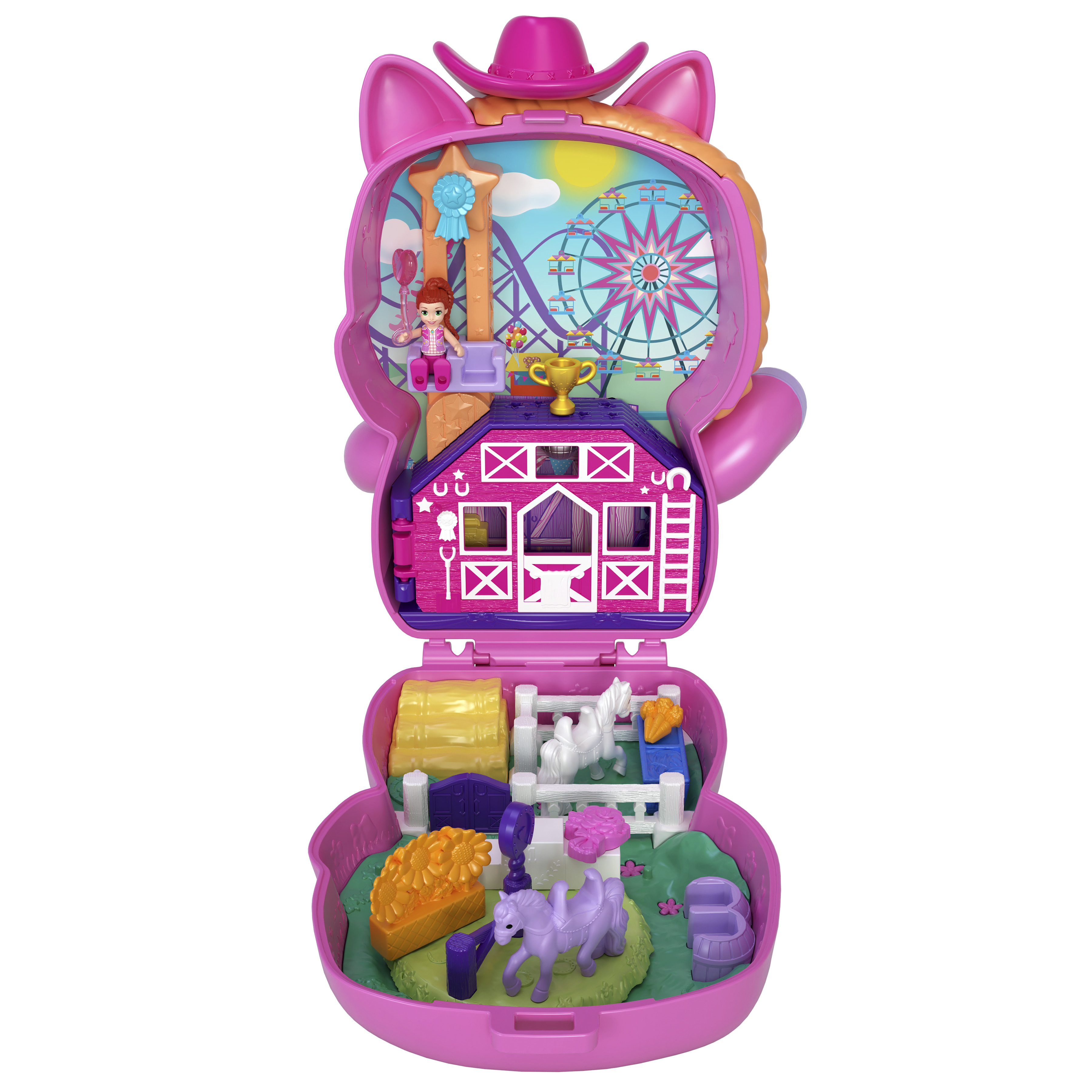 Voir la diapositive 2 : MATTEL Coffret Le Rodéo du Poney Polly Pocket