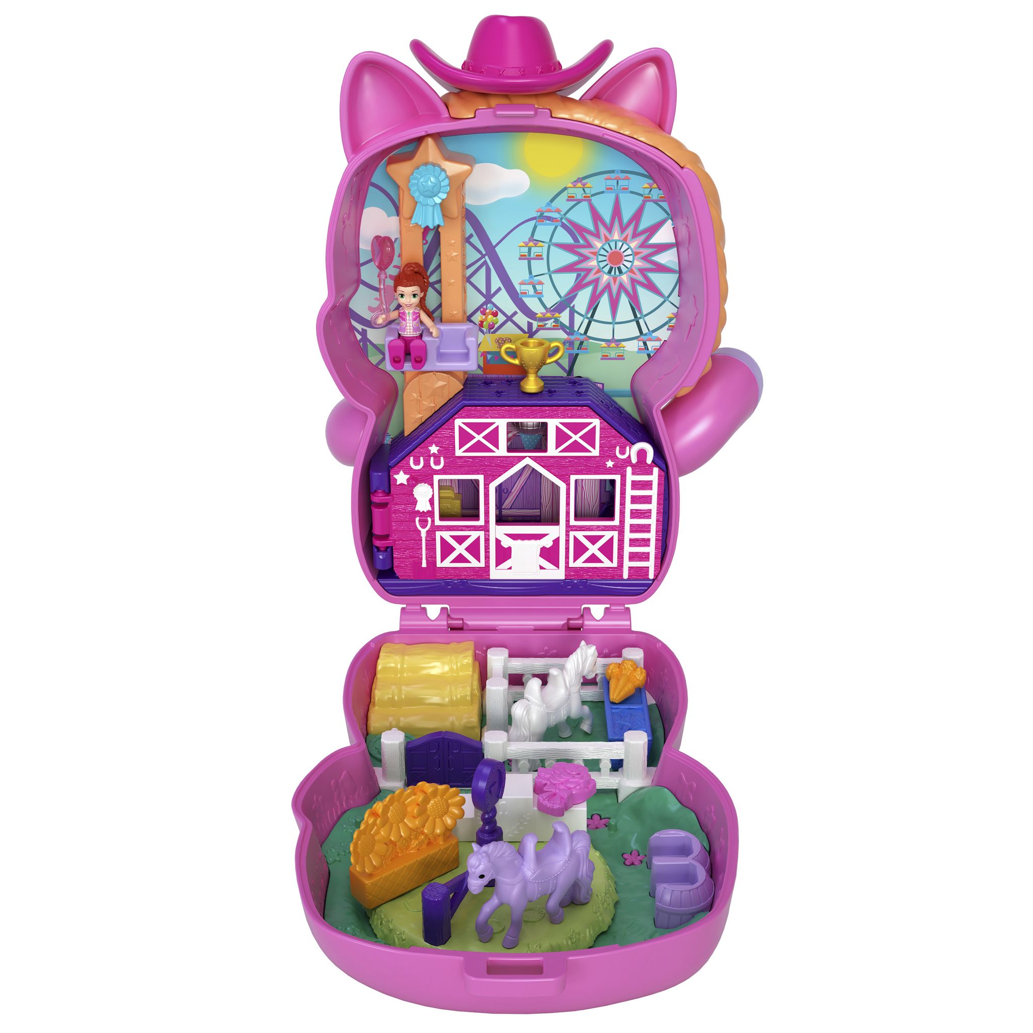 Voir la diapositive 2 : MATTEL Coffret Le Rodéo du Poney Polly Pocket