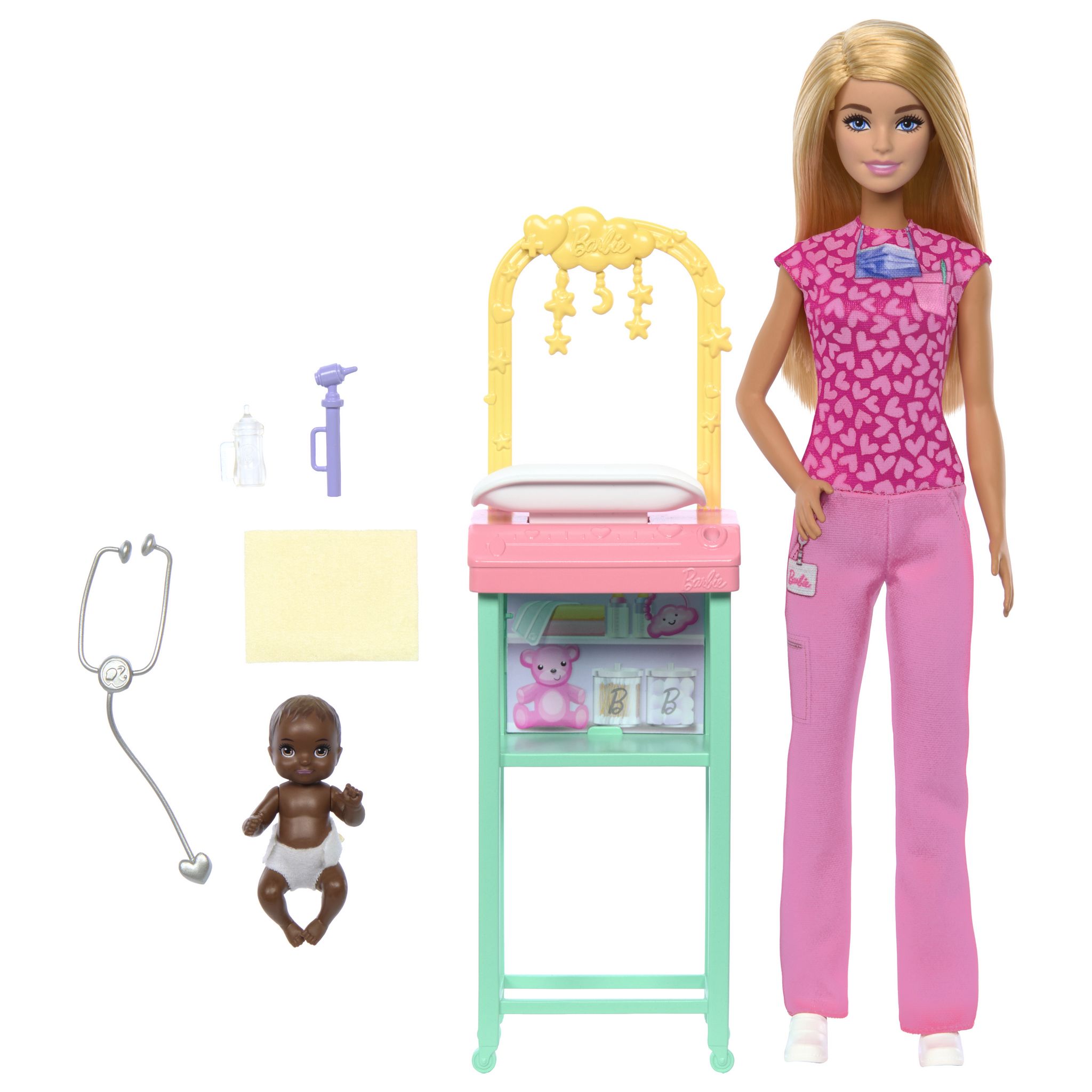 Voir la diapositive 2 : MATTEL Poupée Barbie Pédiatre et accessoires