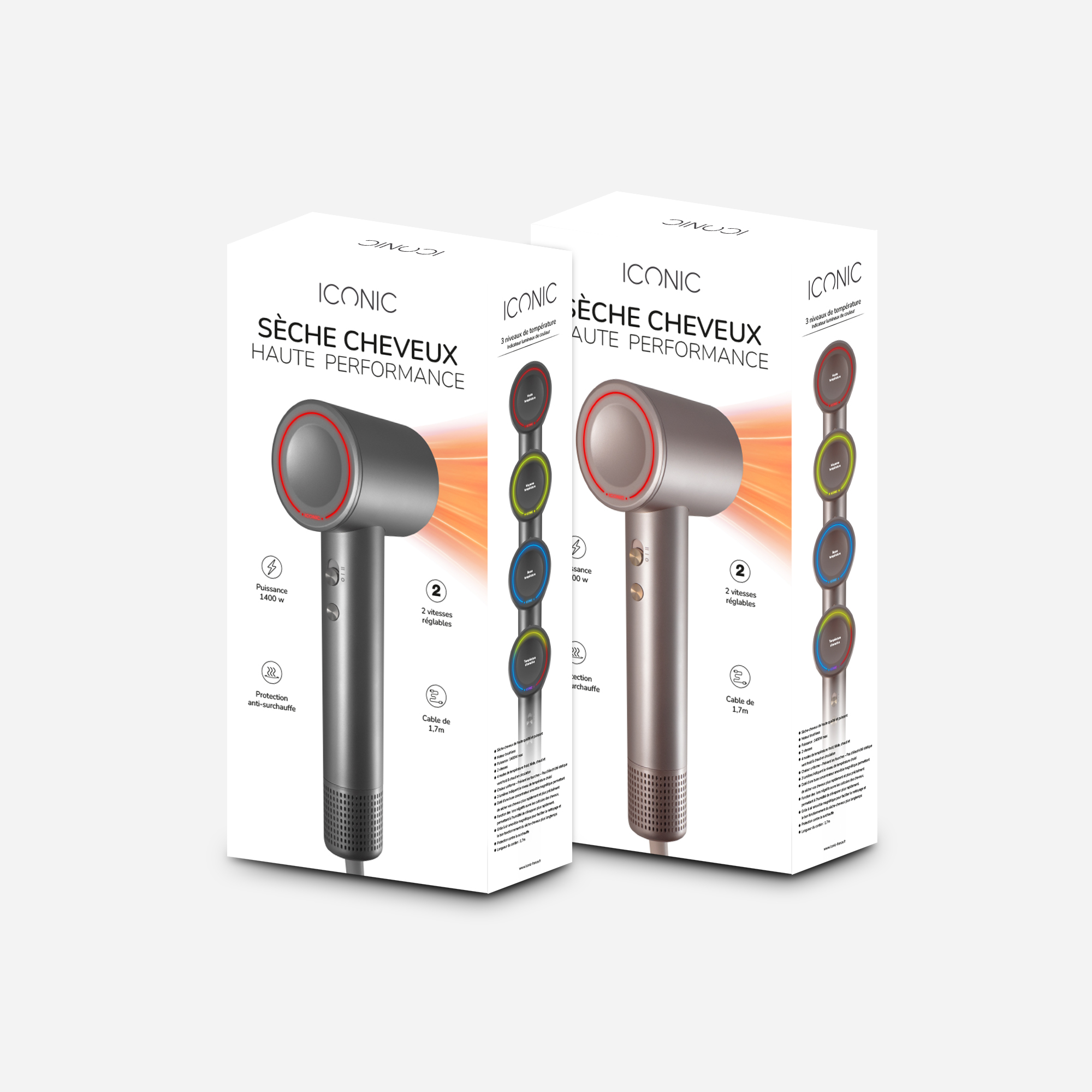 Voir la diapositive 10 : ICONIC Sèche cheveux AIRPERFORM - Gris