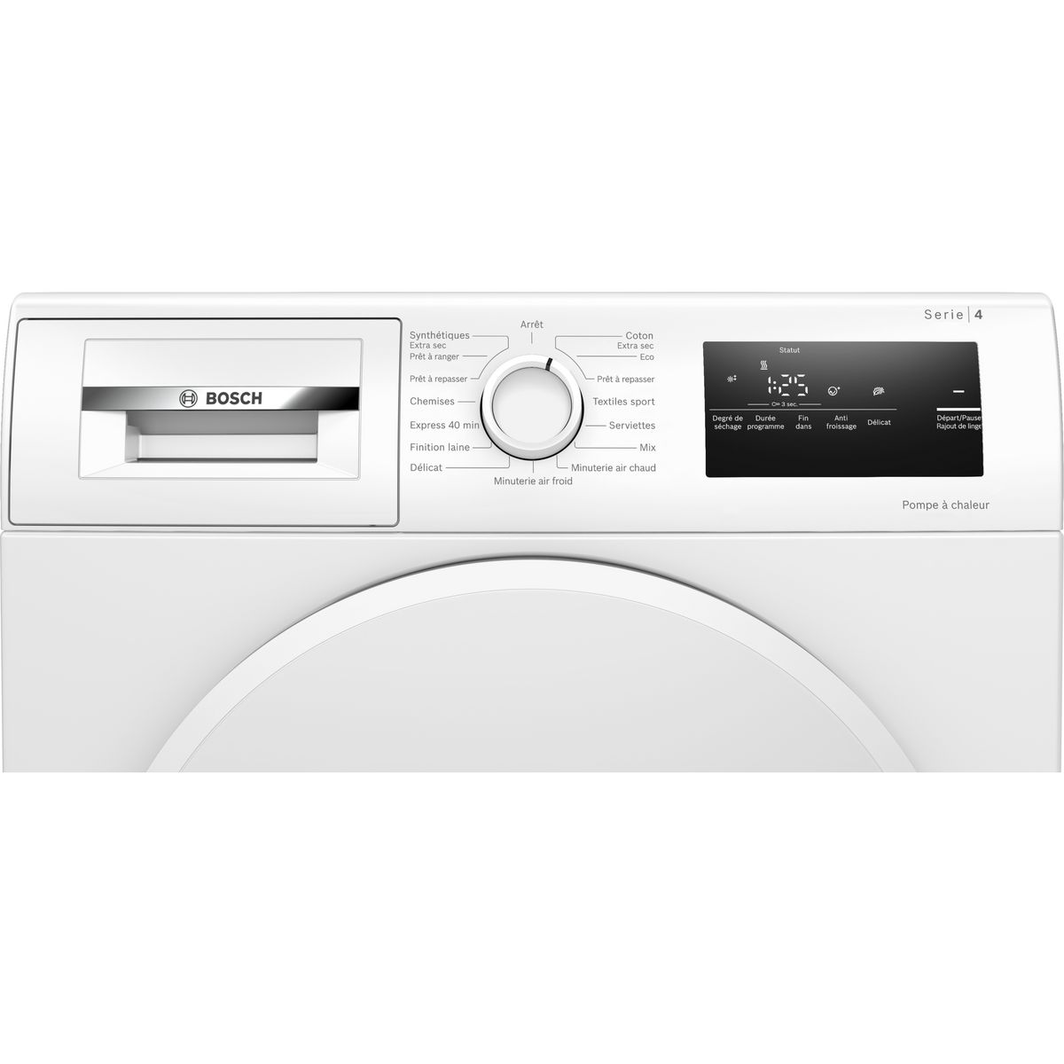 BOSCH Sèche linge porte pleine WTH8300DFR, 8 kg, Pompe à chaleur, A++