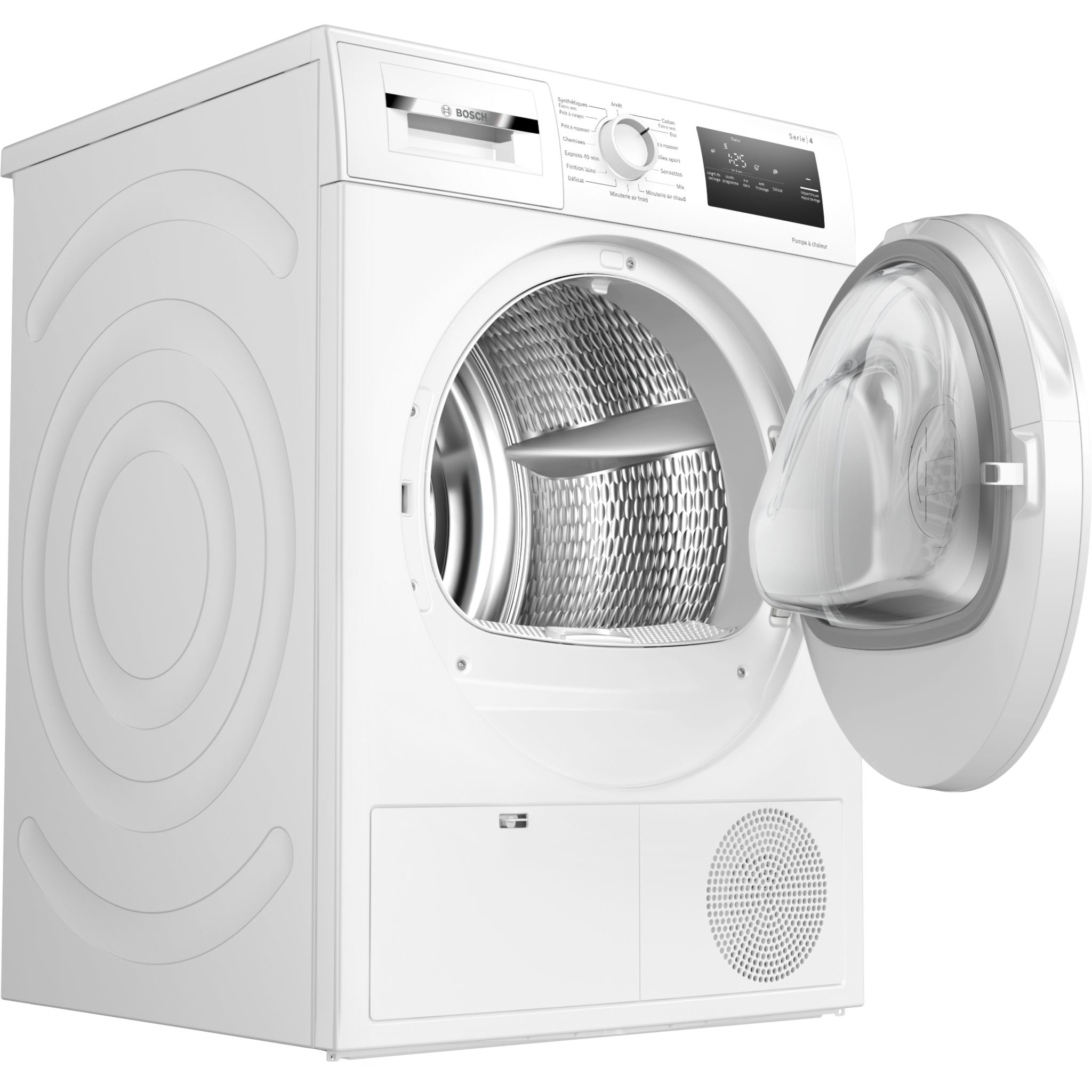Voir la diapositive 5 : BOSCH Sèche linge porte pleine WTH8300DFR, 8 kg, Pompe à chaleur, A++