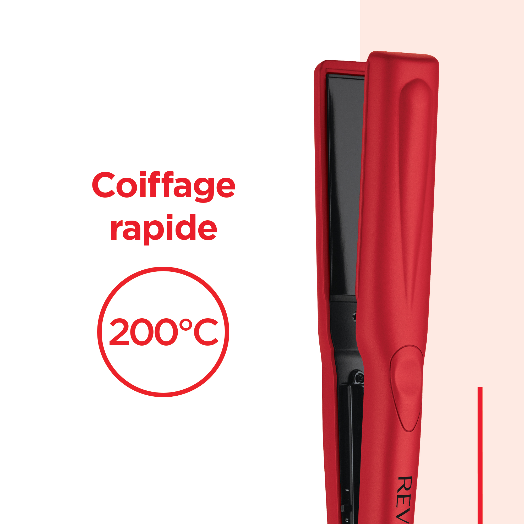 Voir la diapositive 2 : REVLON Set lisseur + brosse RVST2176GPE - Rouge