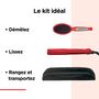 Voir la diapositive 5 : REVLON Set lisseur + brosse RVST2176GPE - Rouge