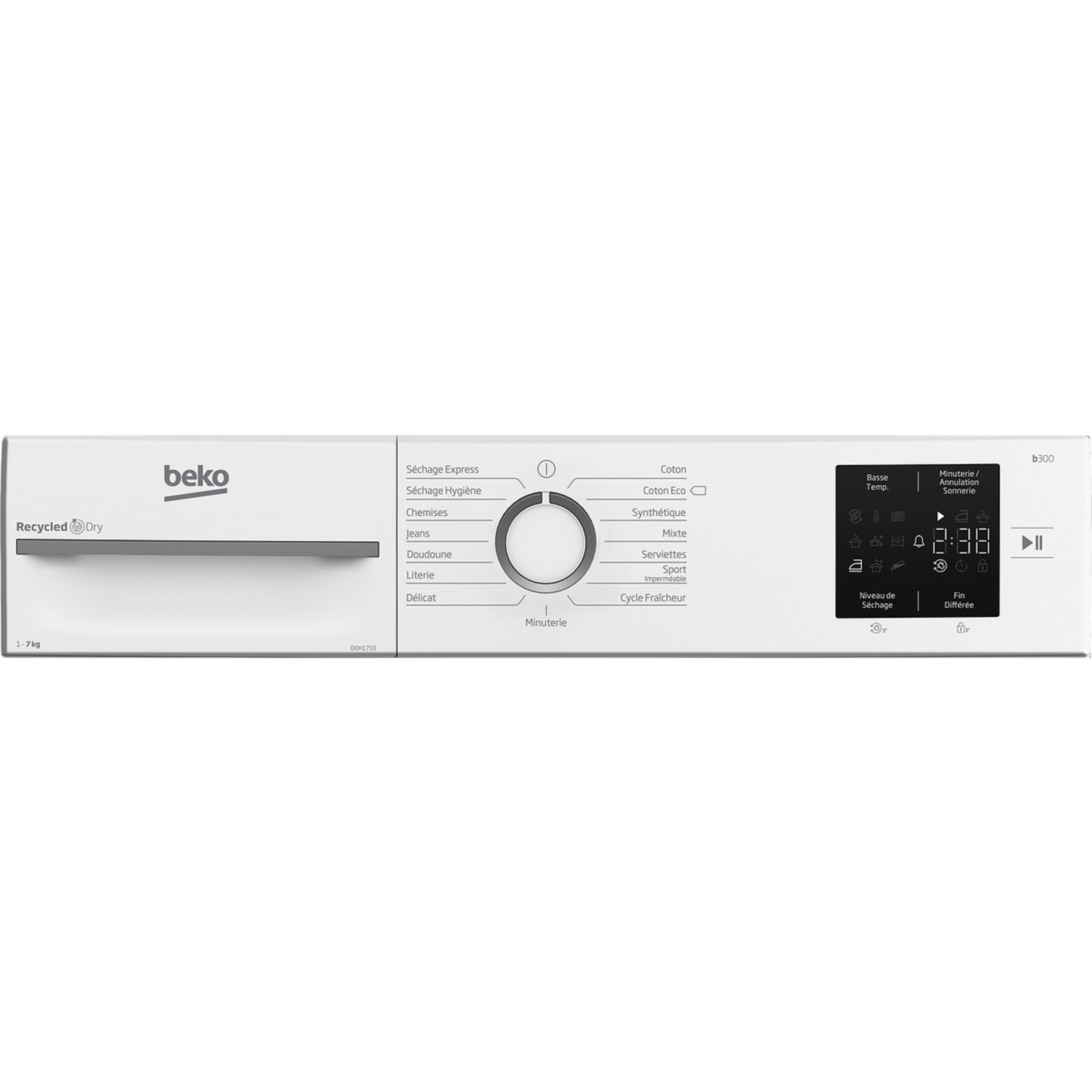 Voir la diapositive 5 : BEKO Sèche linge hublot D0H1710, 7 kg, Pompe à chaleur, A+