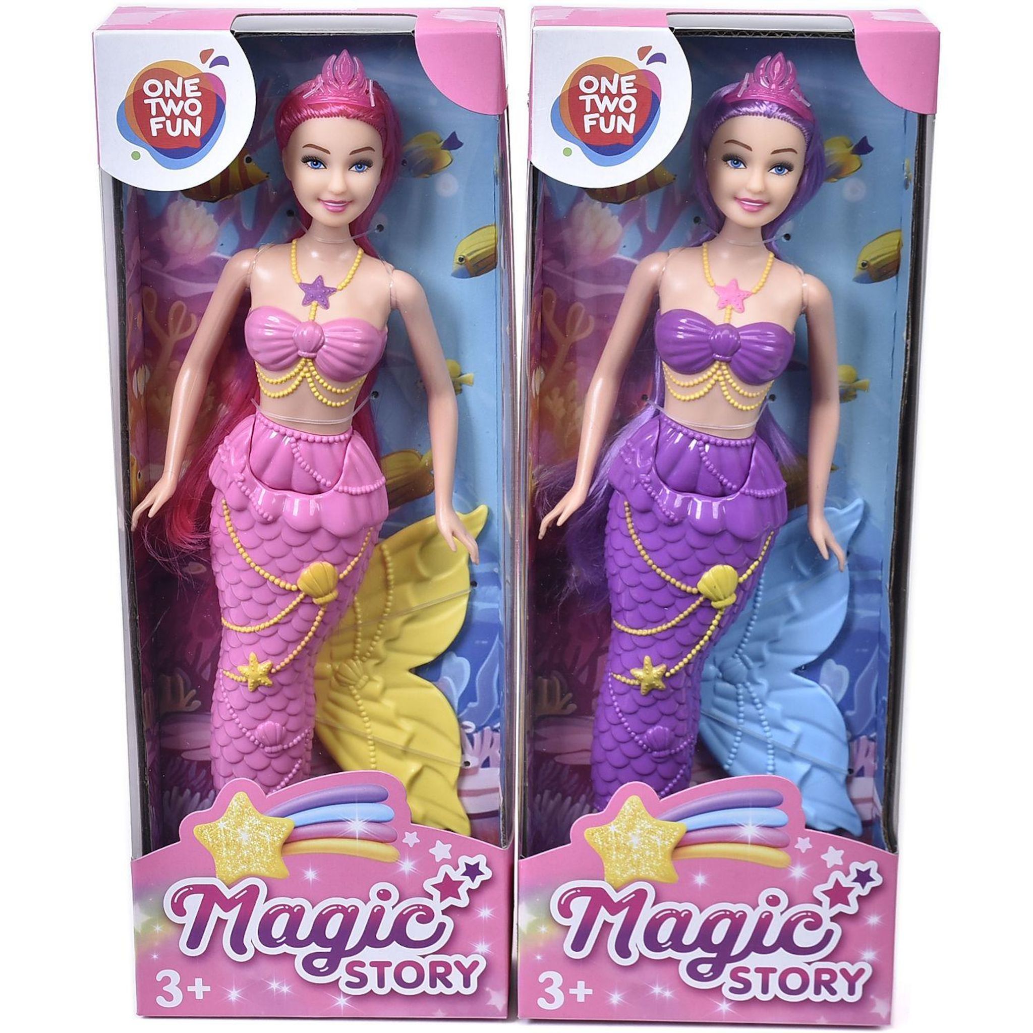 ONE TWO FUN Poupée Ma jolie sirène Magic Story 29 cm