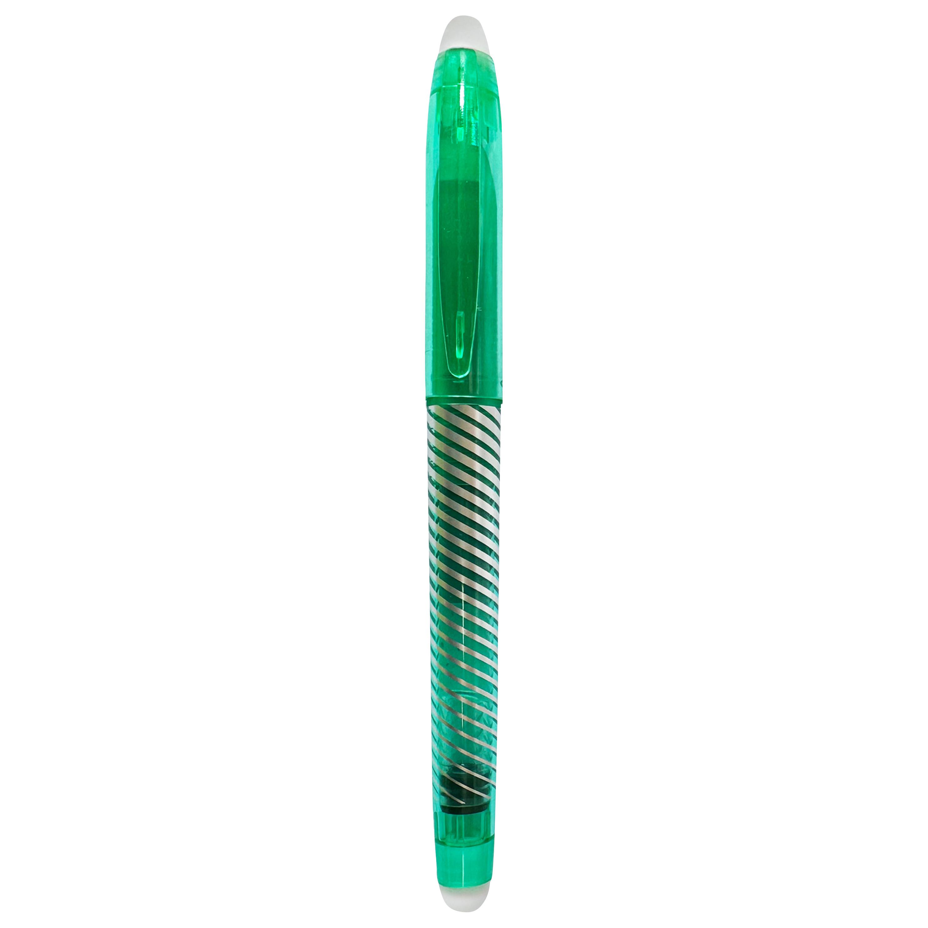 Voir la diapositive 2 : AUCHAN Roller Gel effaçable avec Capuchon rechargeable - Vert
