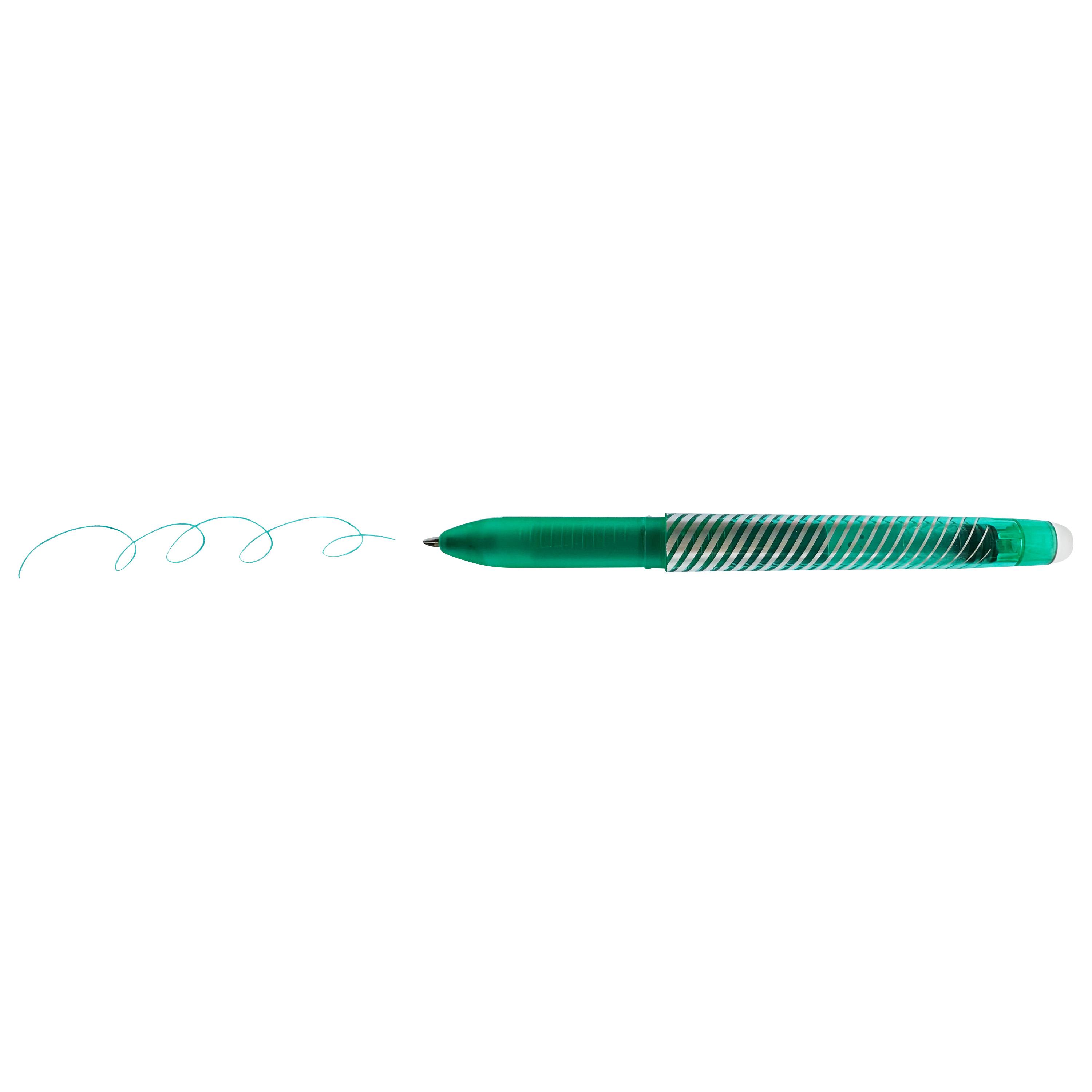 Voir la diapositive 3 : AUCHAN Roller Gel effaçable avec Capuchon rechargeable - Vert
