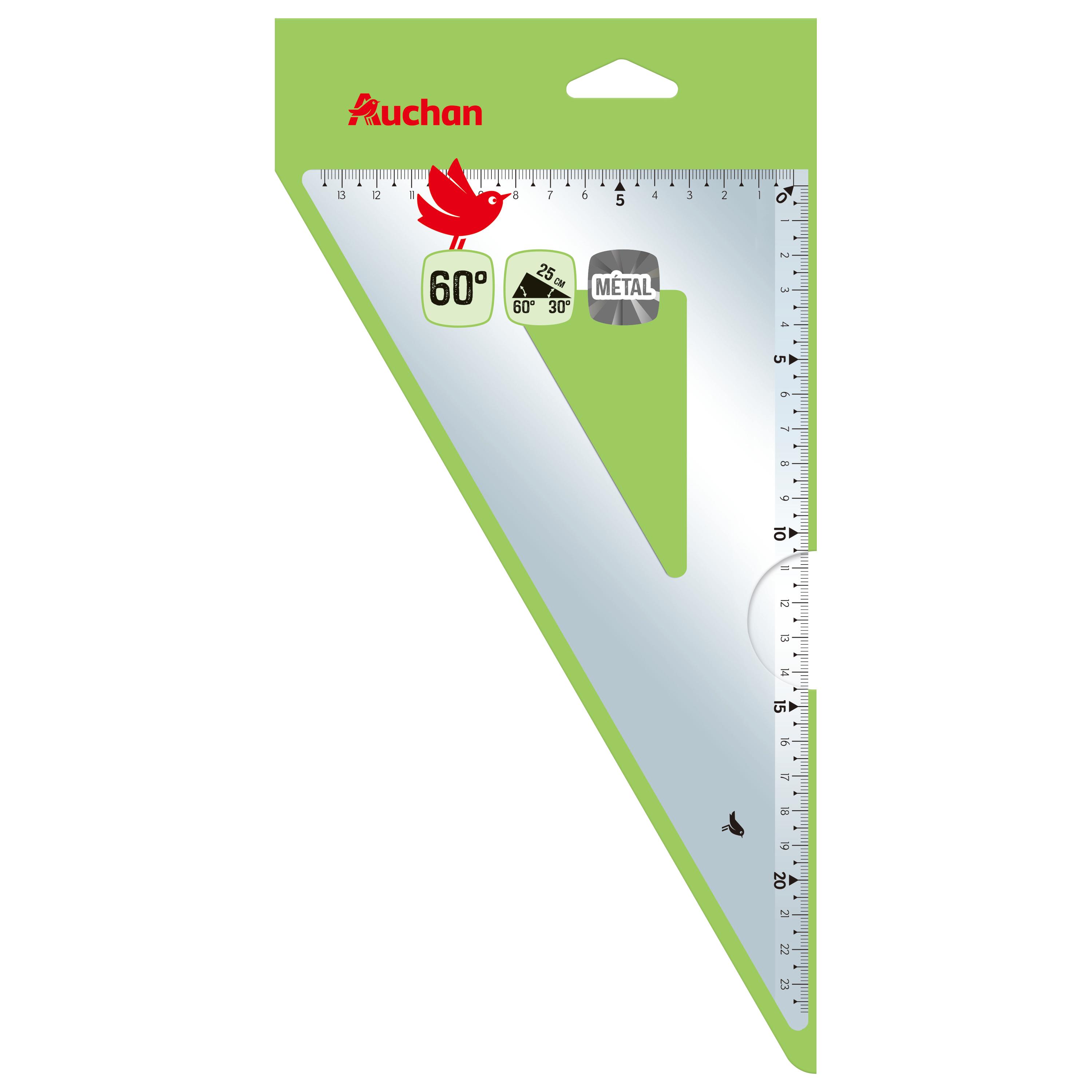 AUCHAN Équerre 60° 25 cm - Aluminium