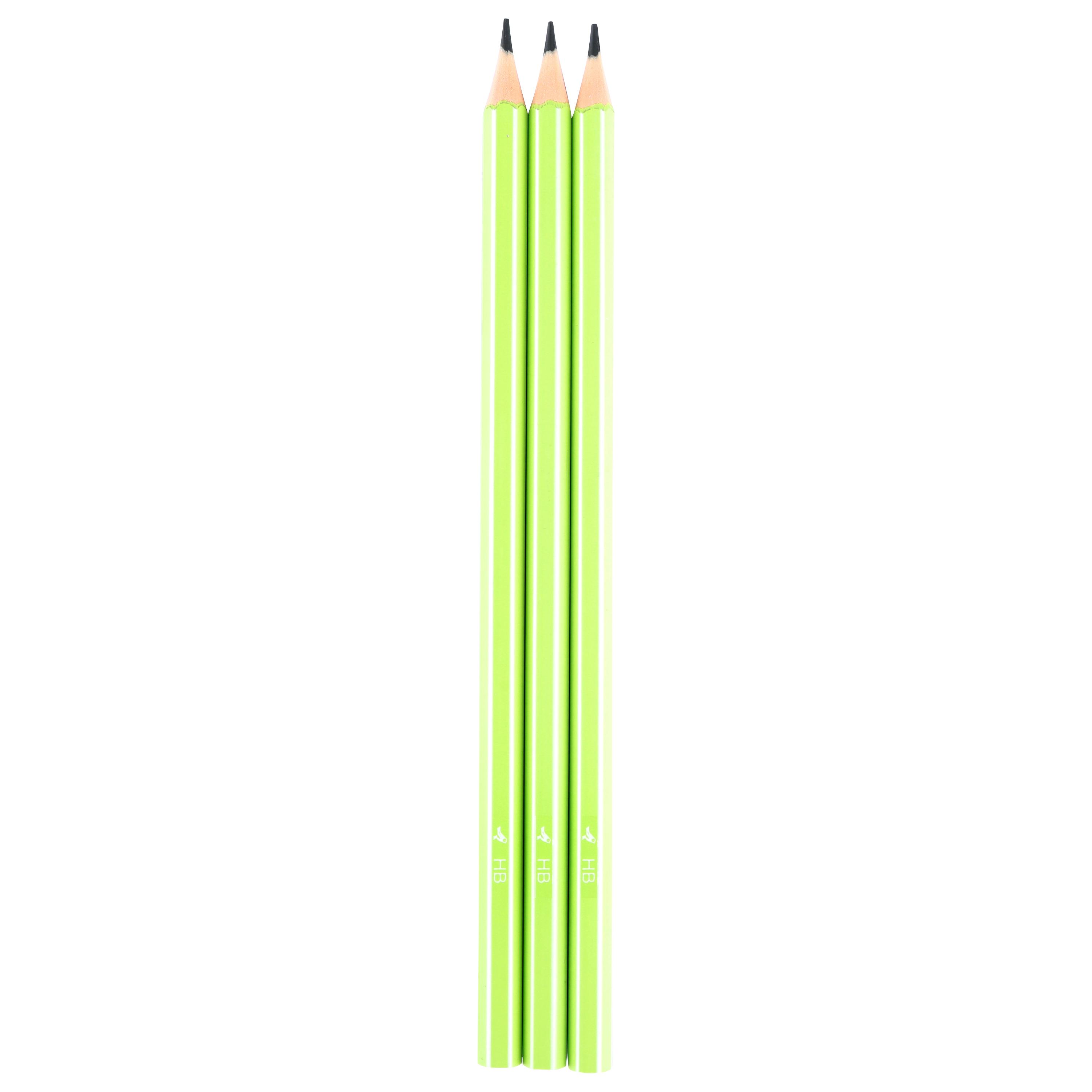 Voir la diapositive 2 : AUCHAN Lot de 3 Crayons Graphites HB - Plastique