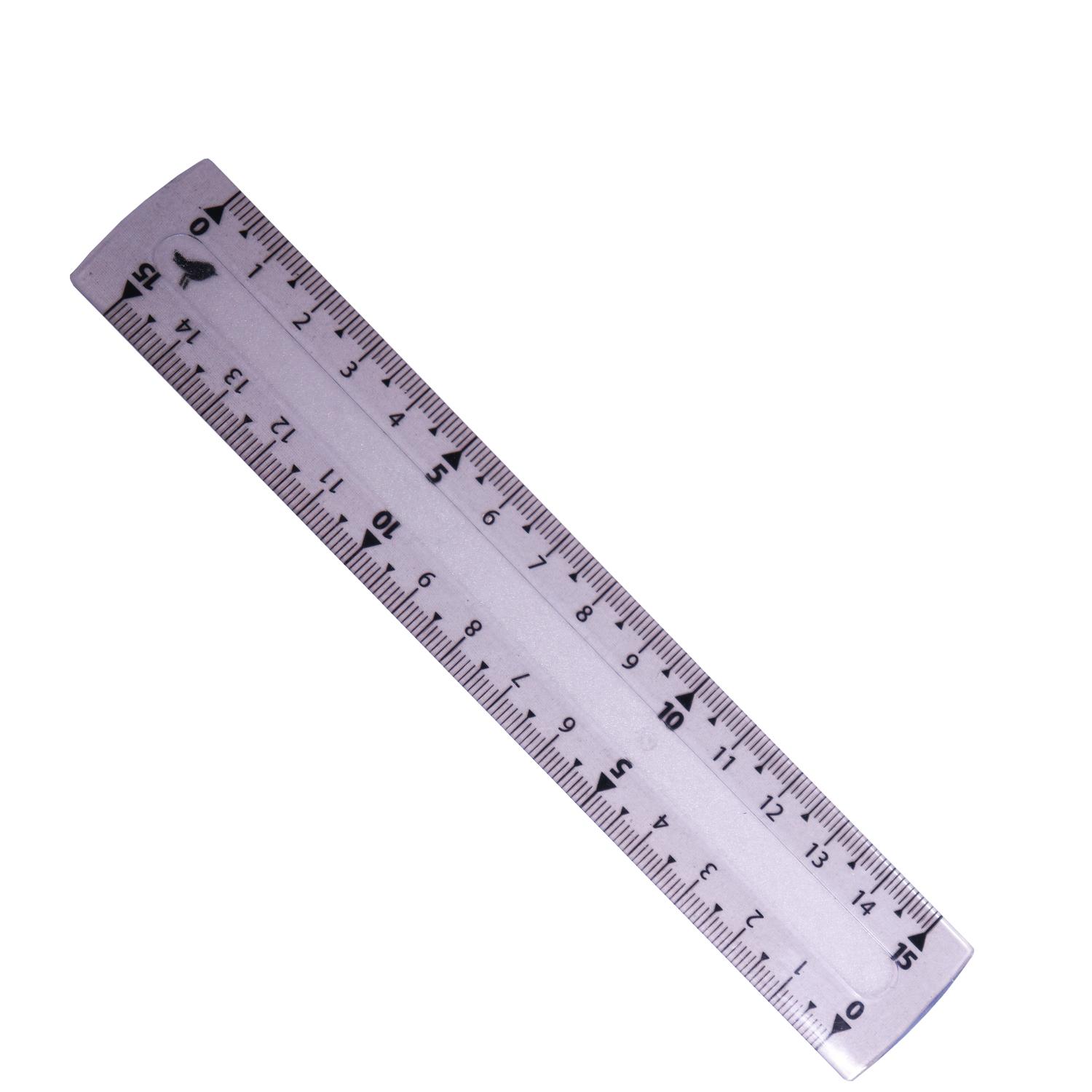 Voir la diapositive 2 : AUCHAN Règle Plate 15 Incassable