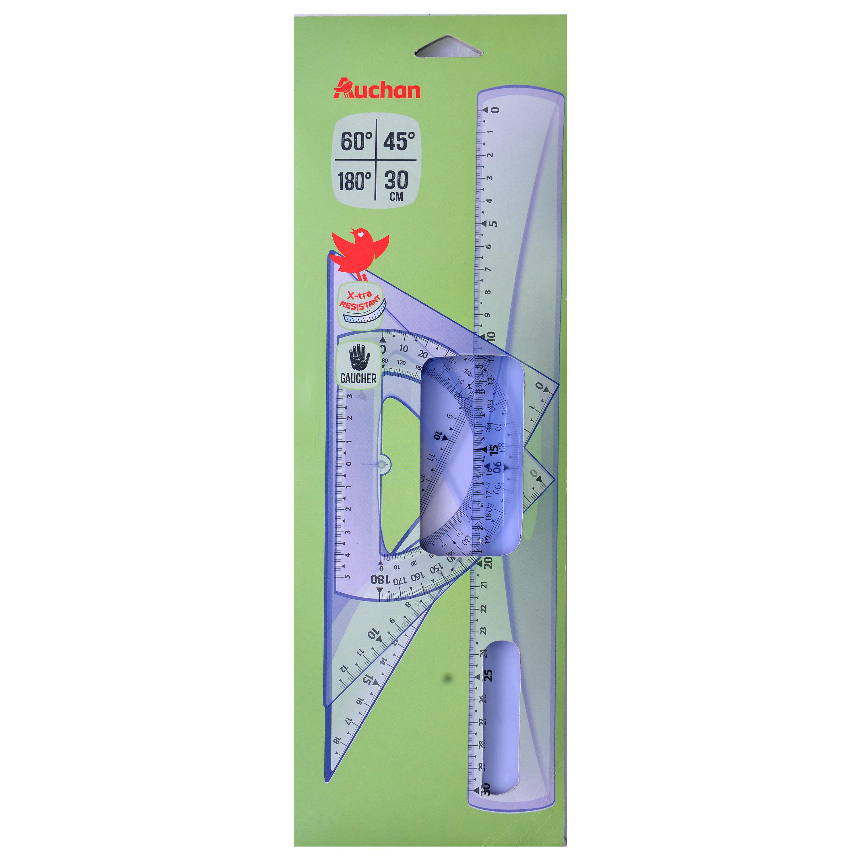 AUCHAN Kit de Traçage Gaucher Incassable 4 pièces