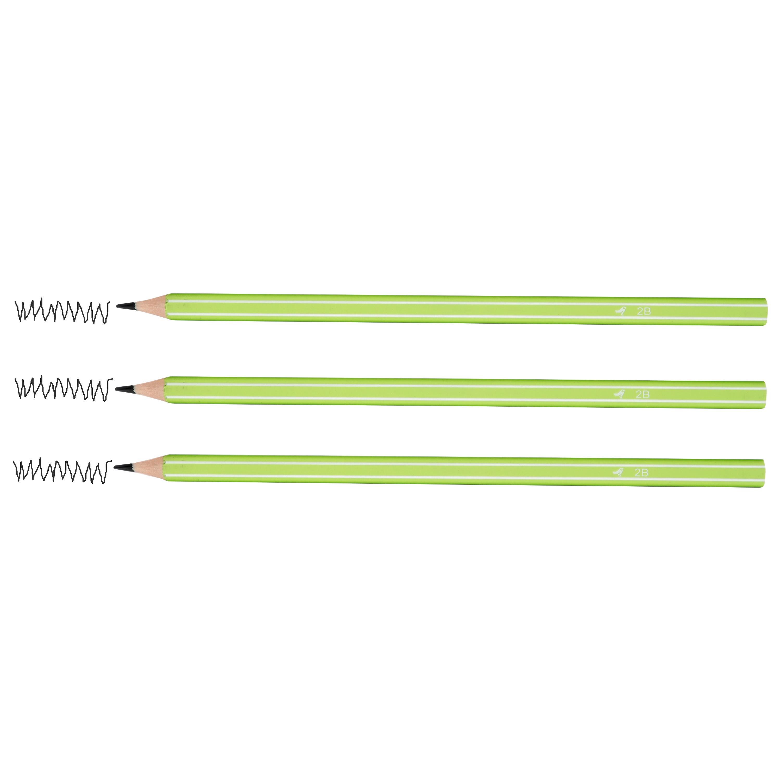 Voir la diapositive 3 : AUCHAN Lot de 3 Crayons Graphite 2B - Plastique