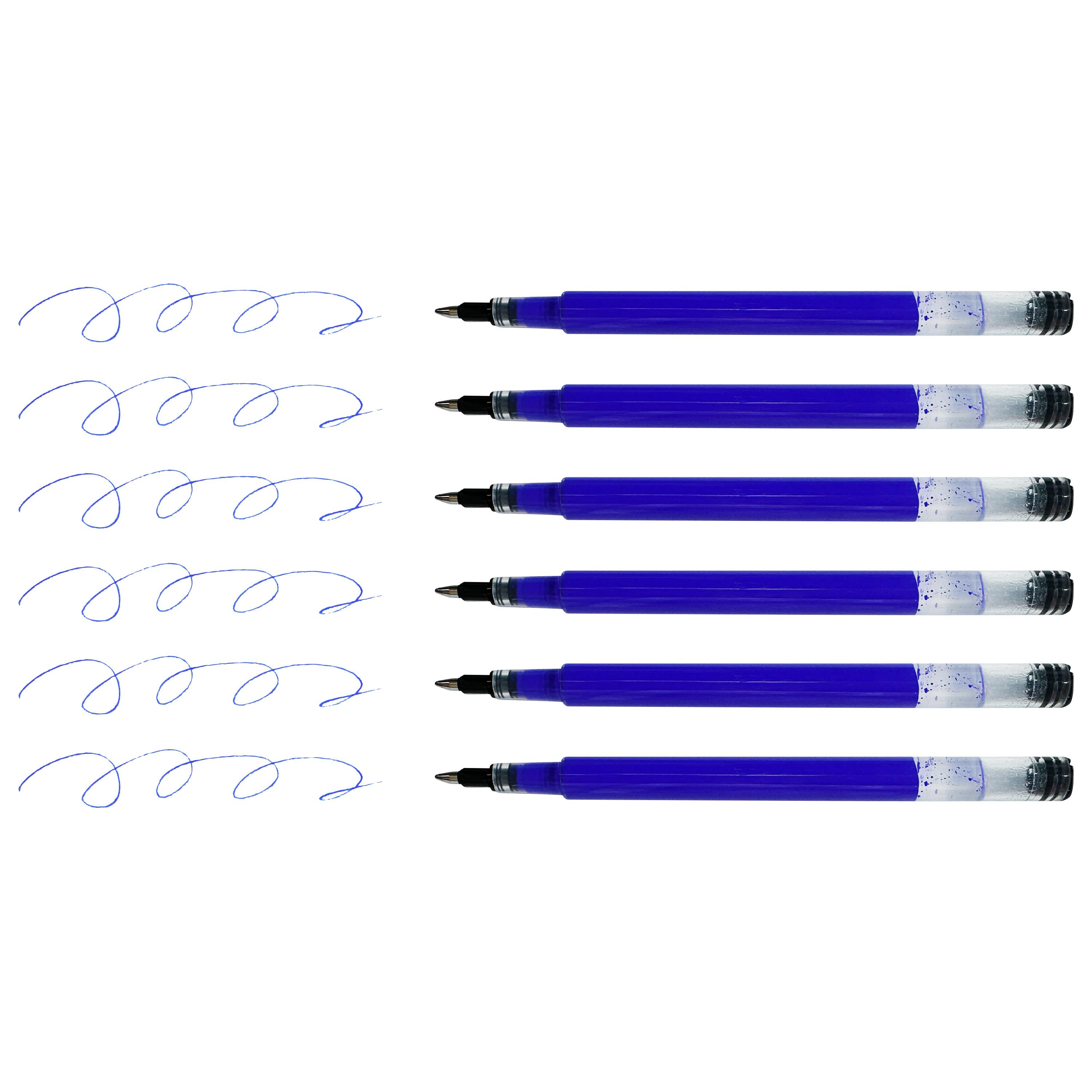 Voir la diapositive 3 : AUCHAN Recharges x6 pour Roller Gel effaçables - Bleu