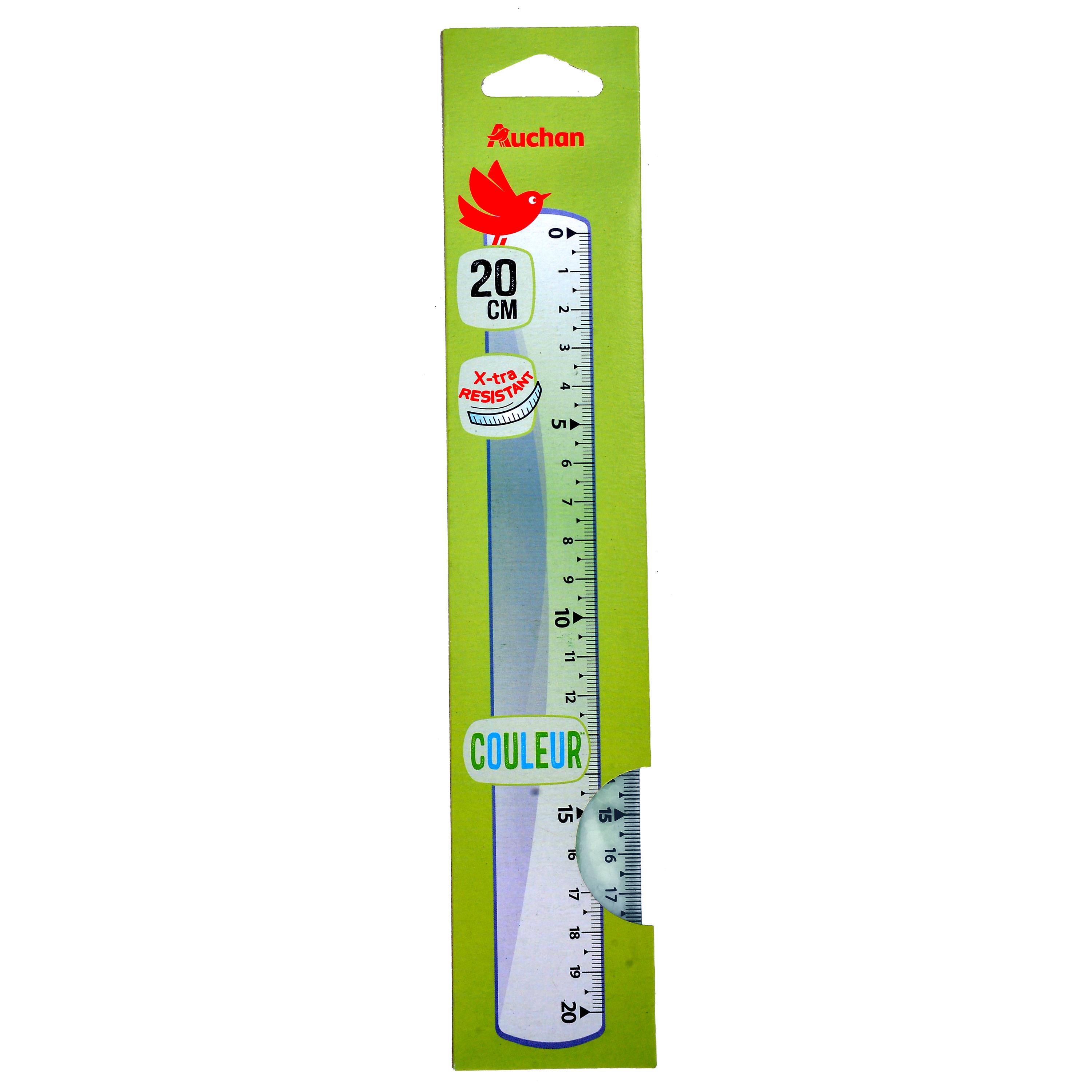 AUCHAN Règle Plate Incassable 20cm