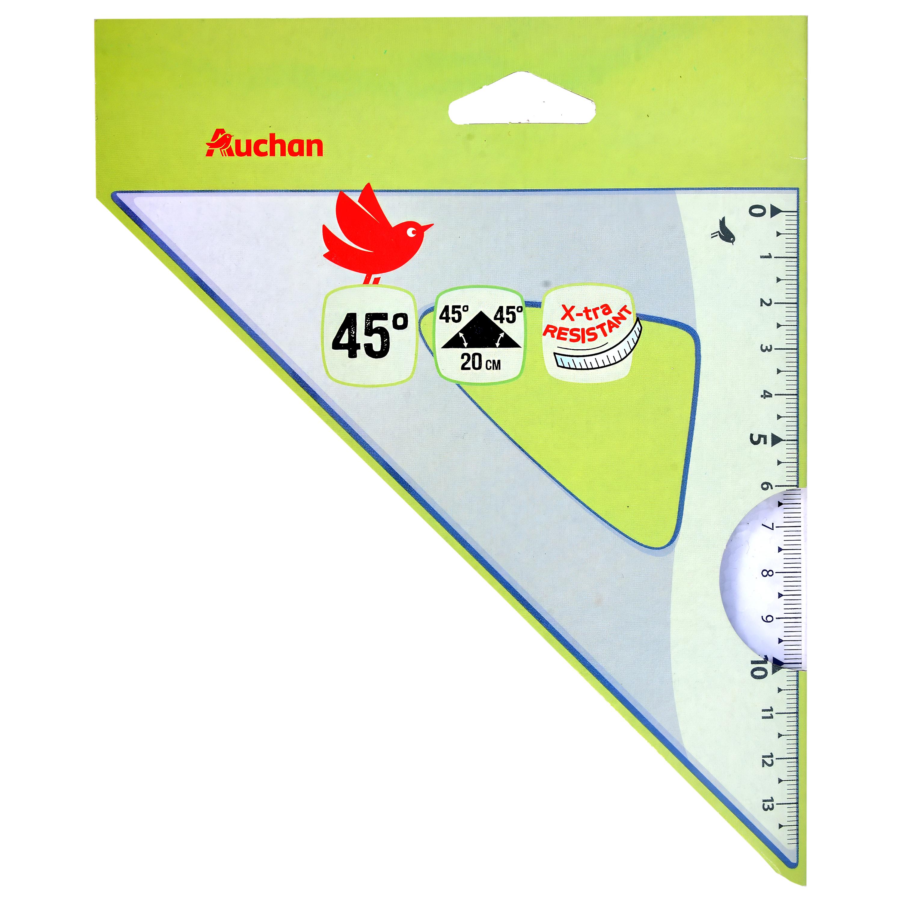 AUCHAN Équerre 45° 20cm Incassable