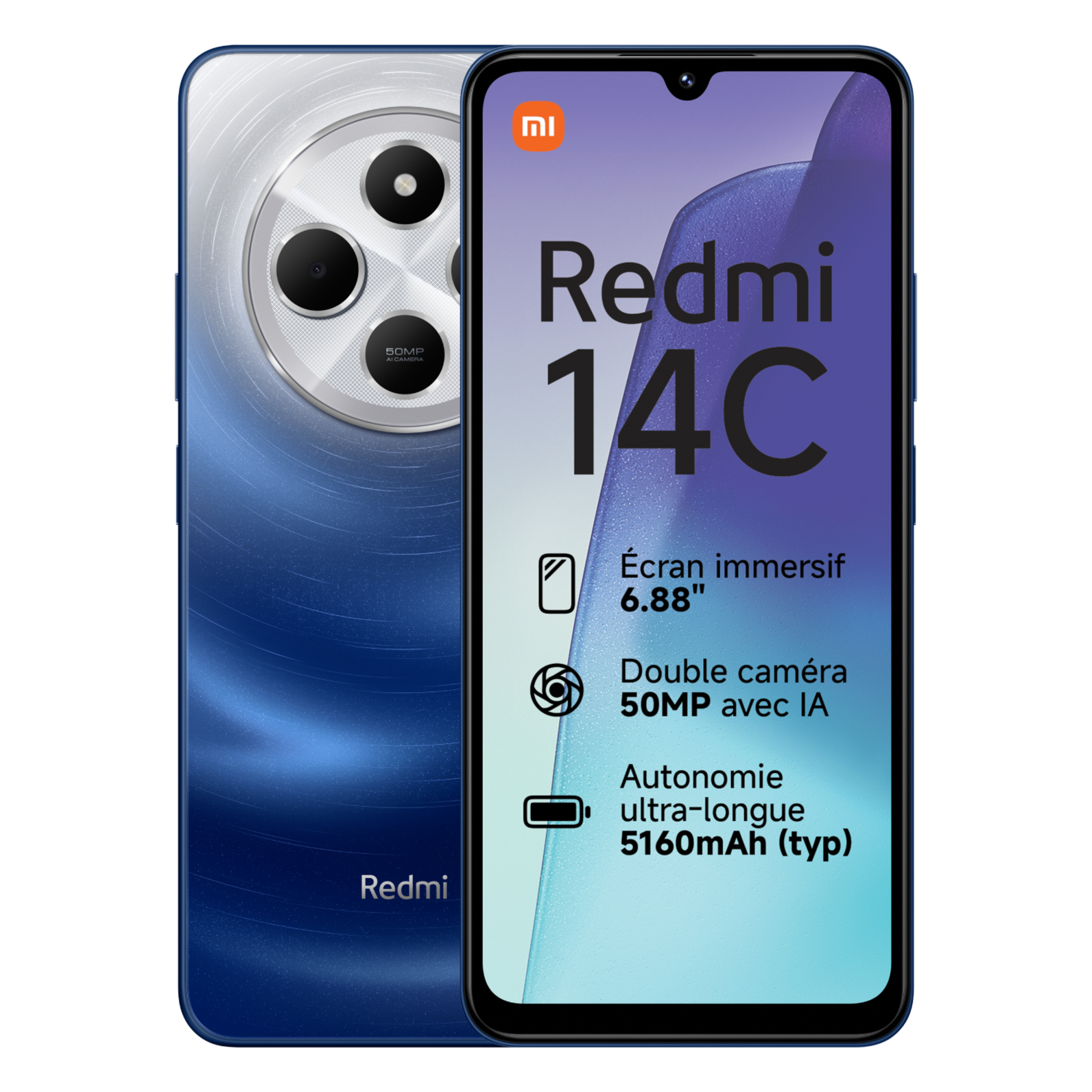 Voir la diapositive 2 : XIAOMI Redmi 14C 256Go - Bleu