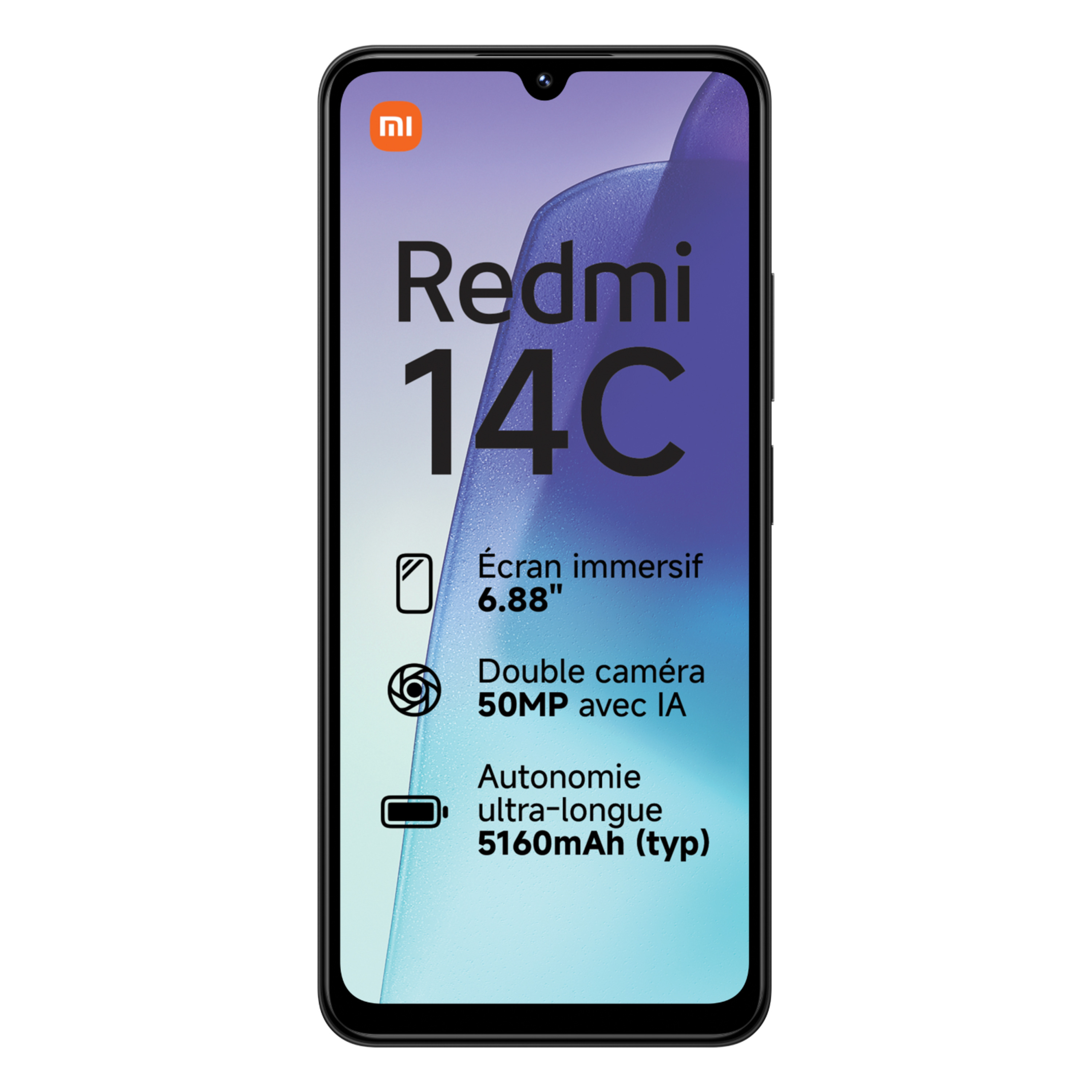 Voir la diapositive 3 : XIAOMI Redmi 14C 256Go - Noir