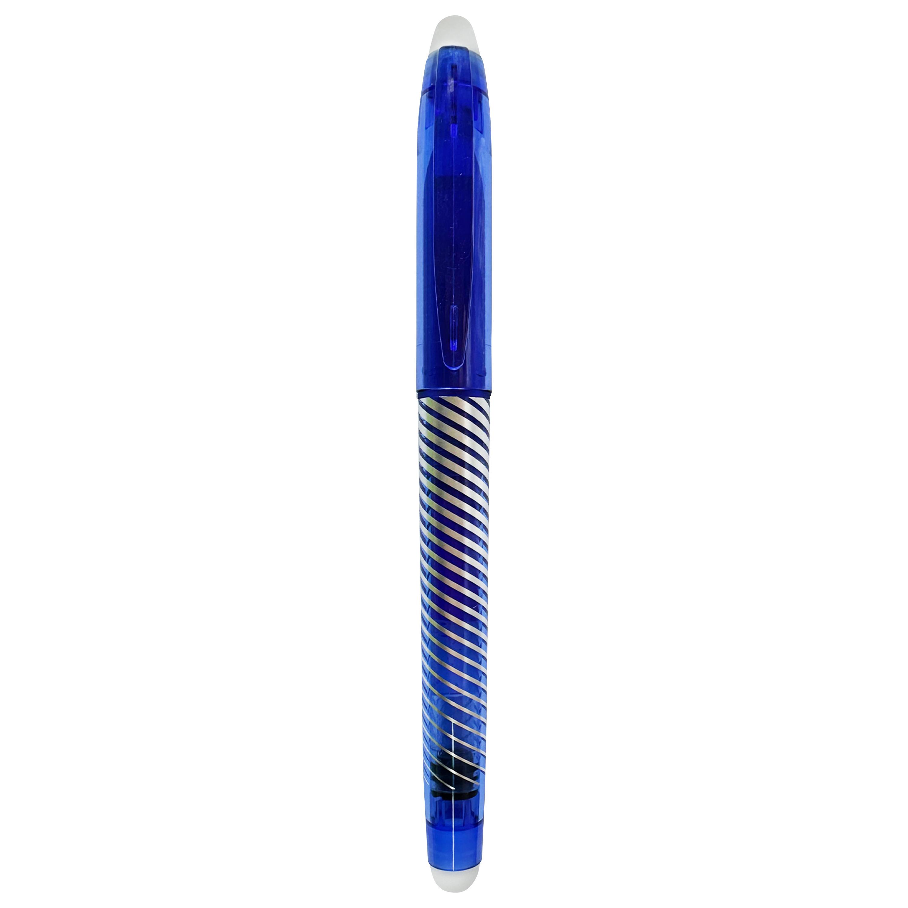 Voir la diapositive 2 : AUCHAN Roller Gel effaçable avec Capuchon rechargeable - Bleu