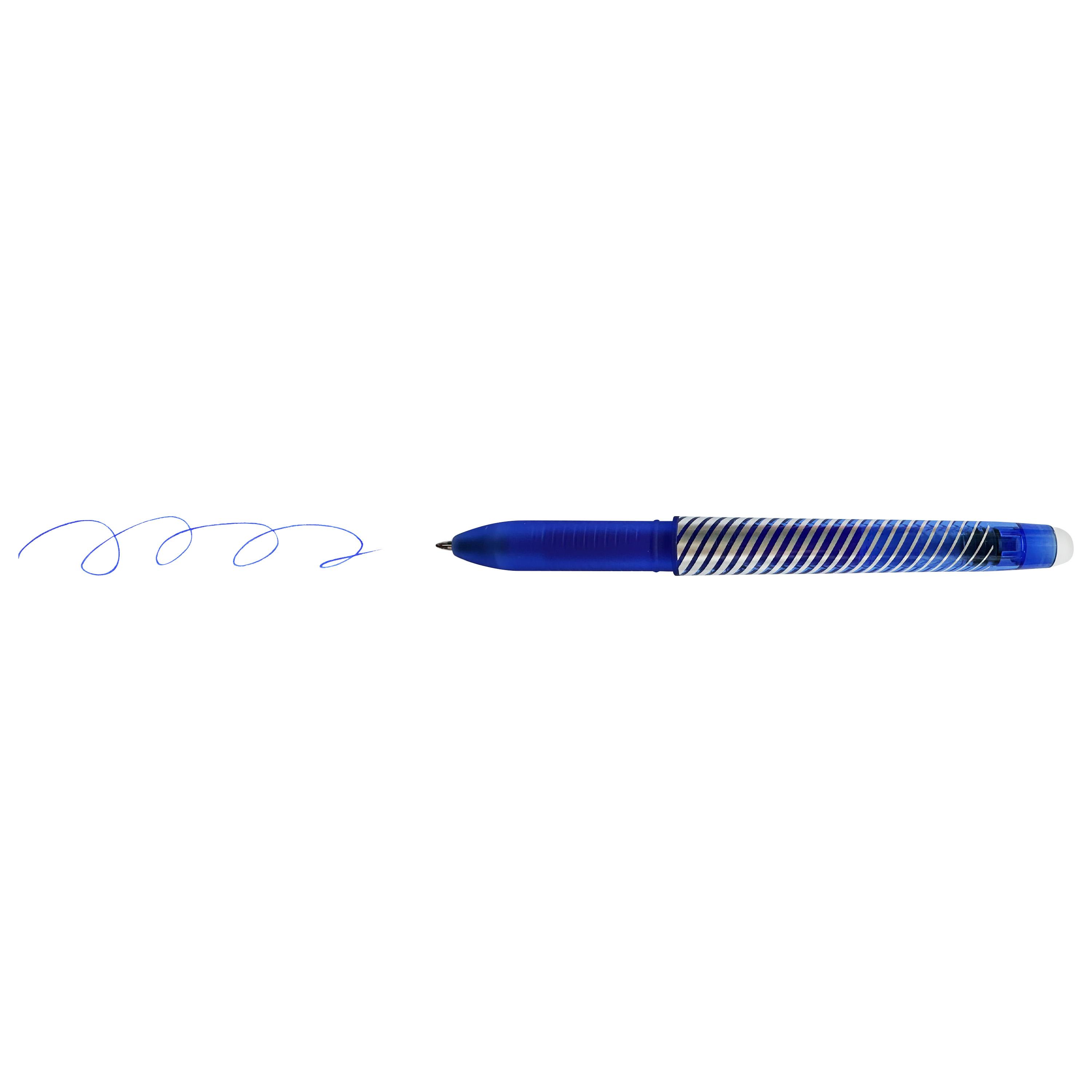 Voir la diapositive 3 : AUCHAN Roller Gel effaçable avec Capuchon rechargeable - Bleu