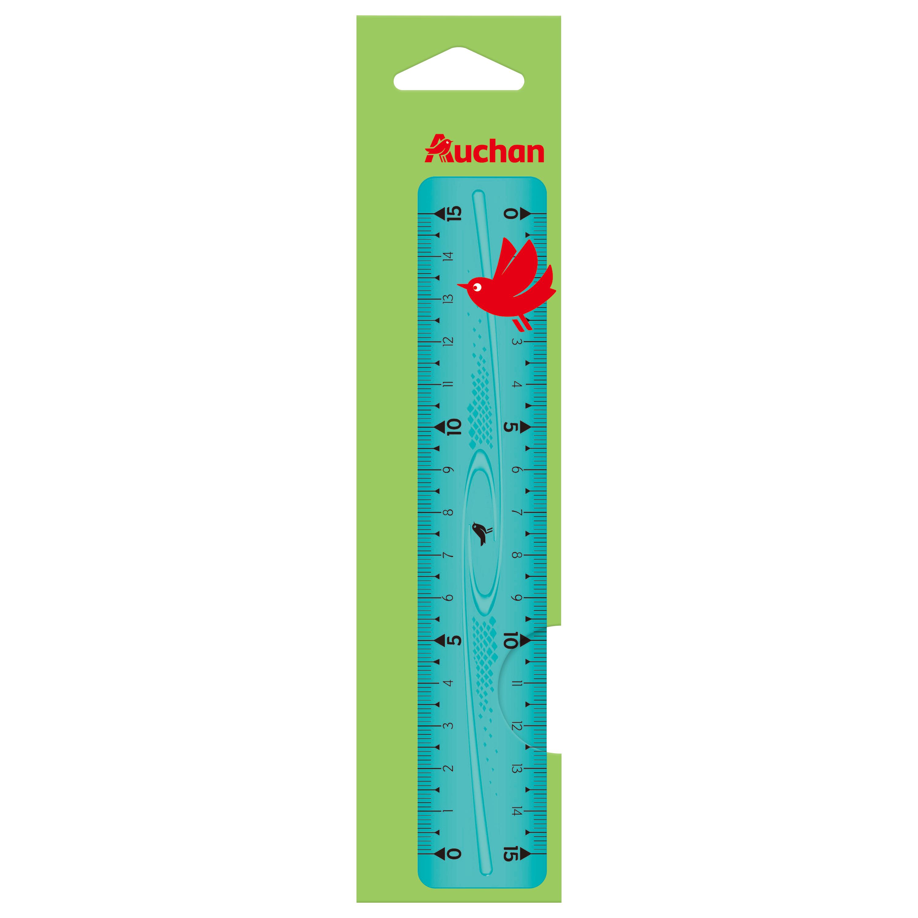 AUCHAN Règle Plate Flexible 15 cm