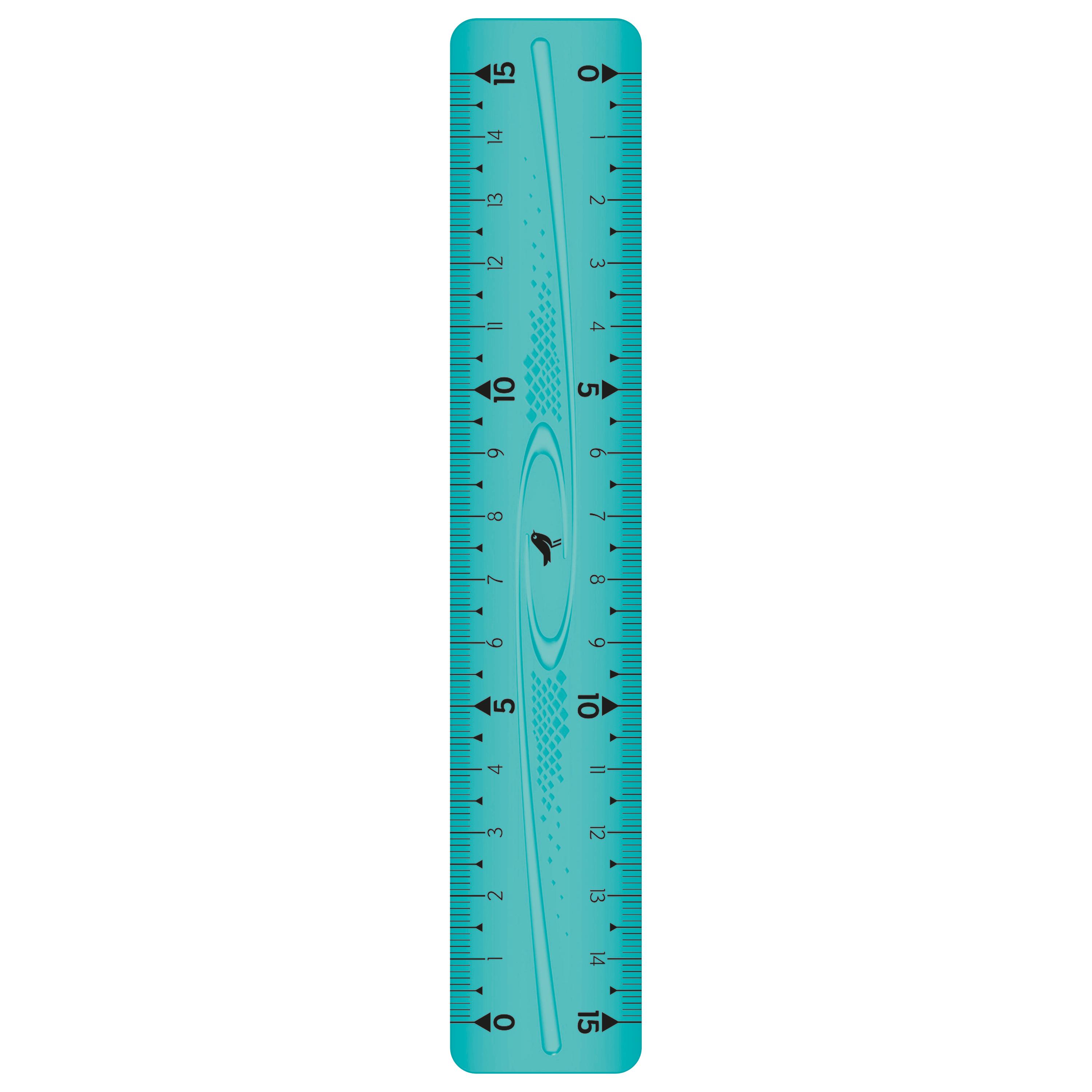 Voir la diapositive 2 : AUCHAN Règle Plate Flexible 15 cm