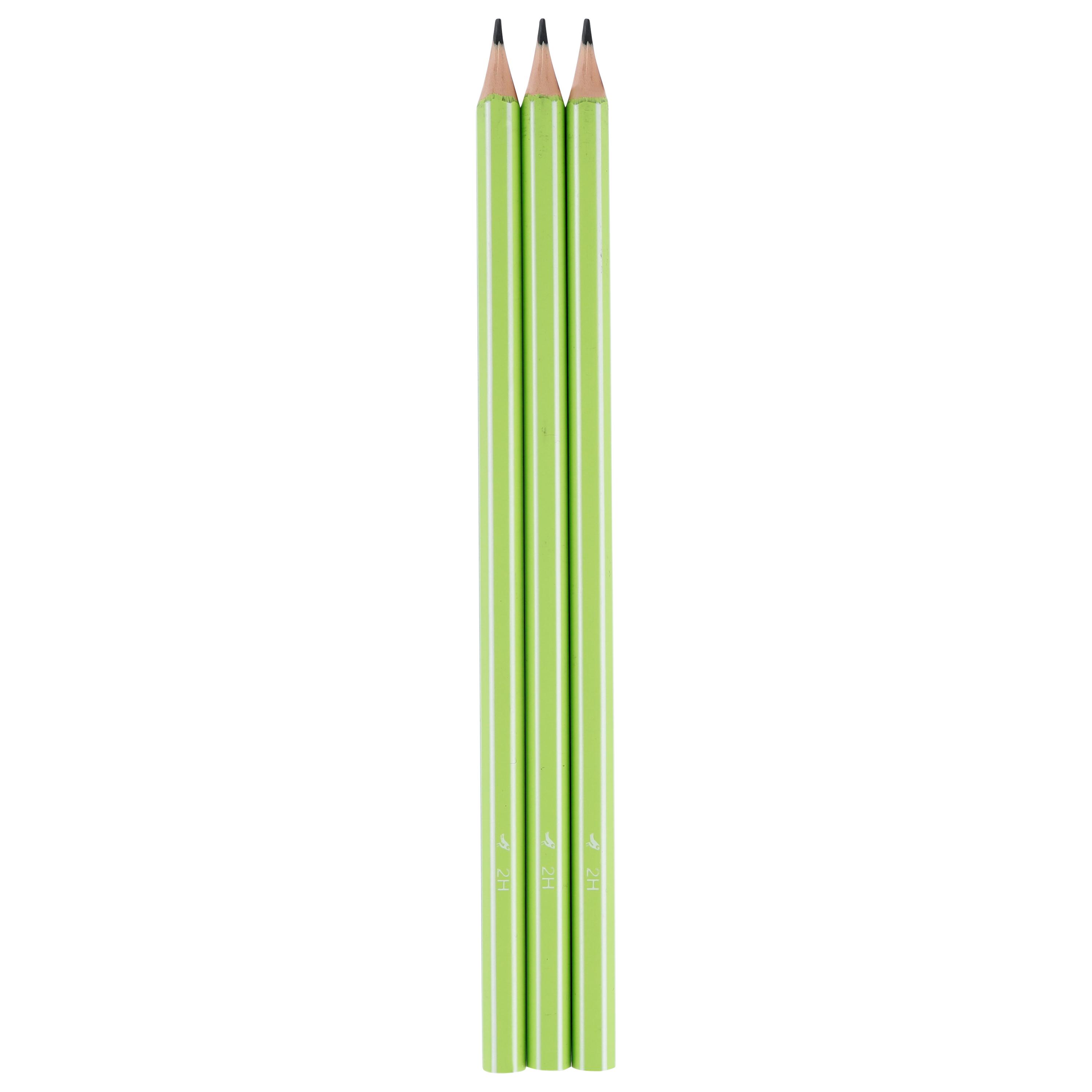 Voir la diapositive 2 : AUCHAN Lot de 3 Crayons Graphite 2H - Plastique