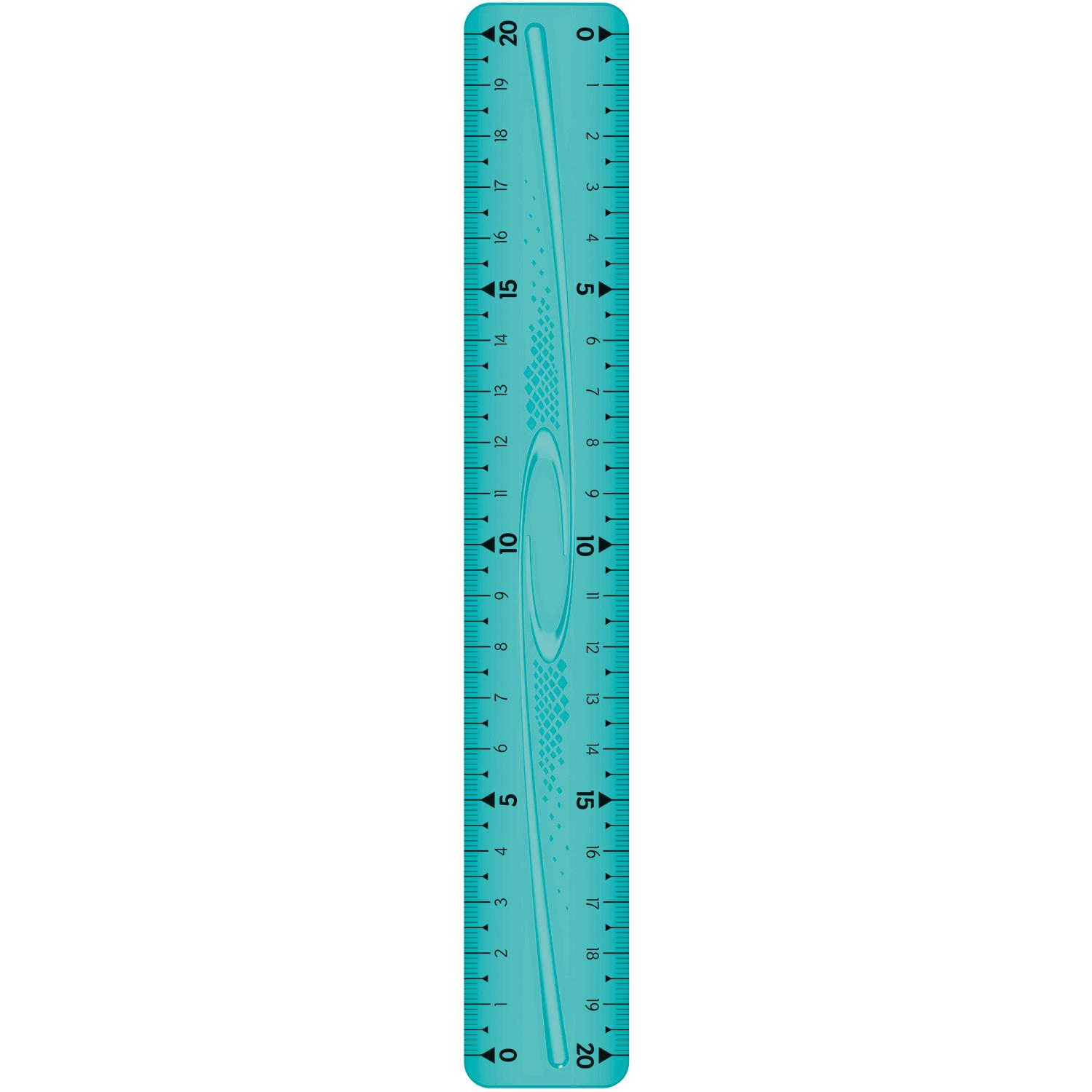 Voir la diapositive 2 : AUCHAN Règle Plate 20cm Flexible - Bleu