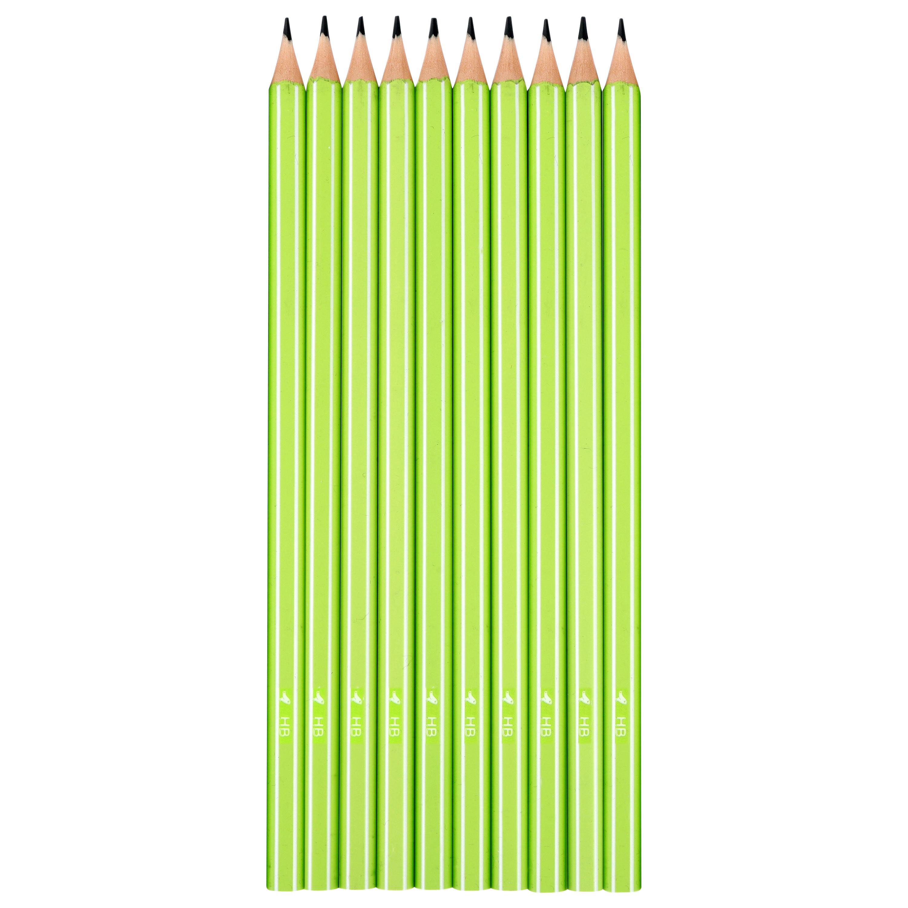 Voir la diapositive 2 : AUCHAN Lot de 10 Crayons Graphites HB - Plastique