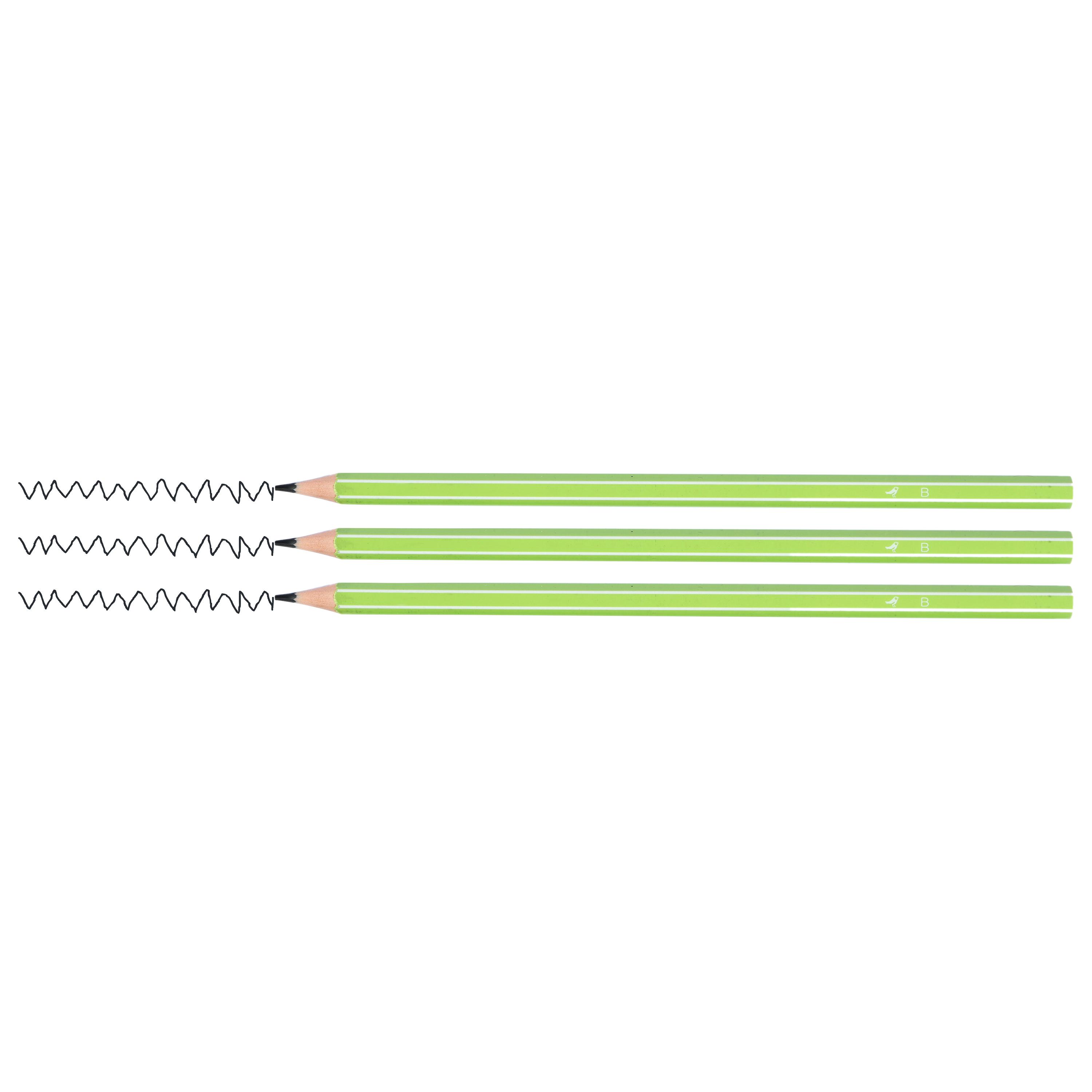Voir la diapositive 3 : AUCHAN Lot de 3 crayons graphites BB Plastique