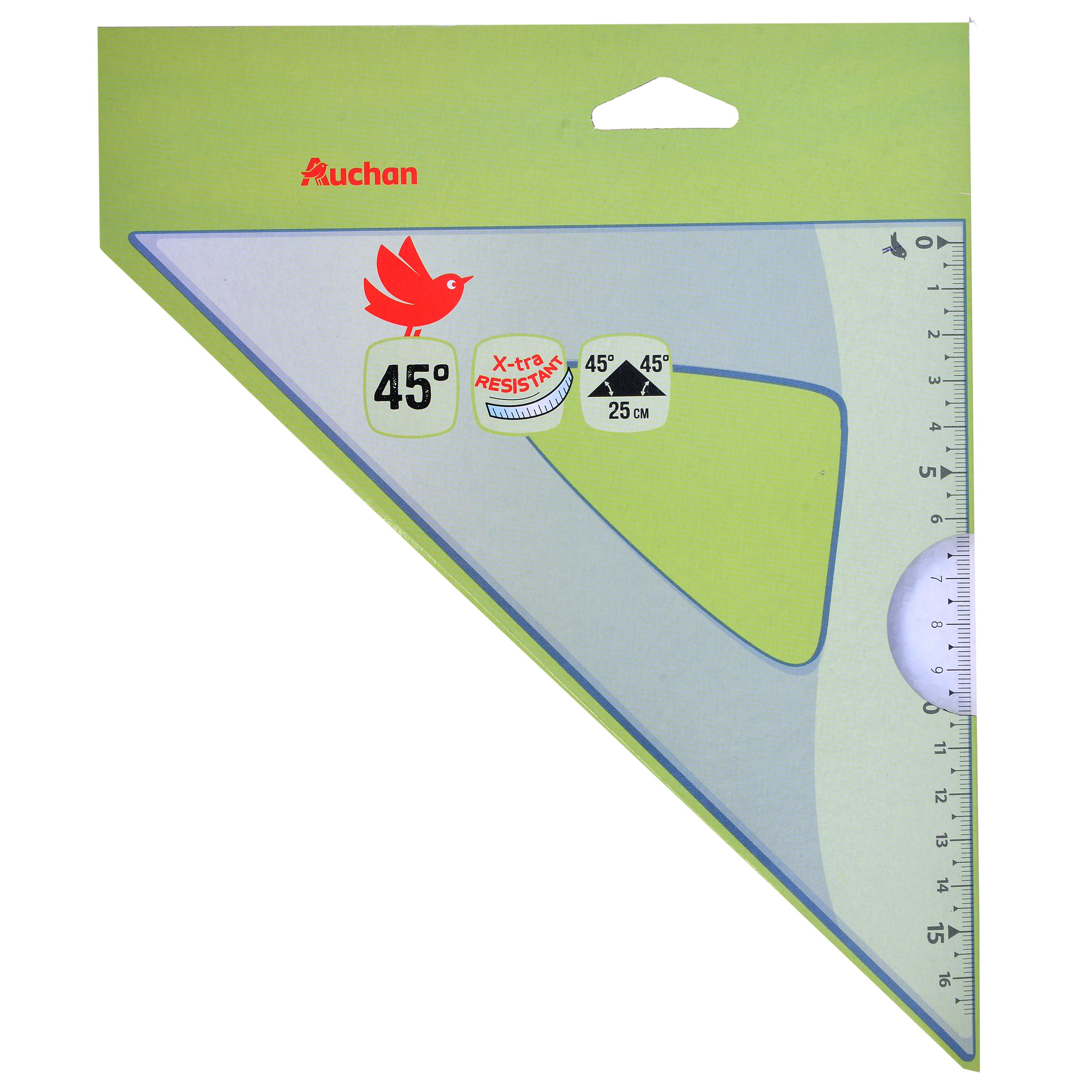 AUCHAN Équerre 45° 25cm Incassable