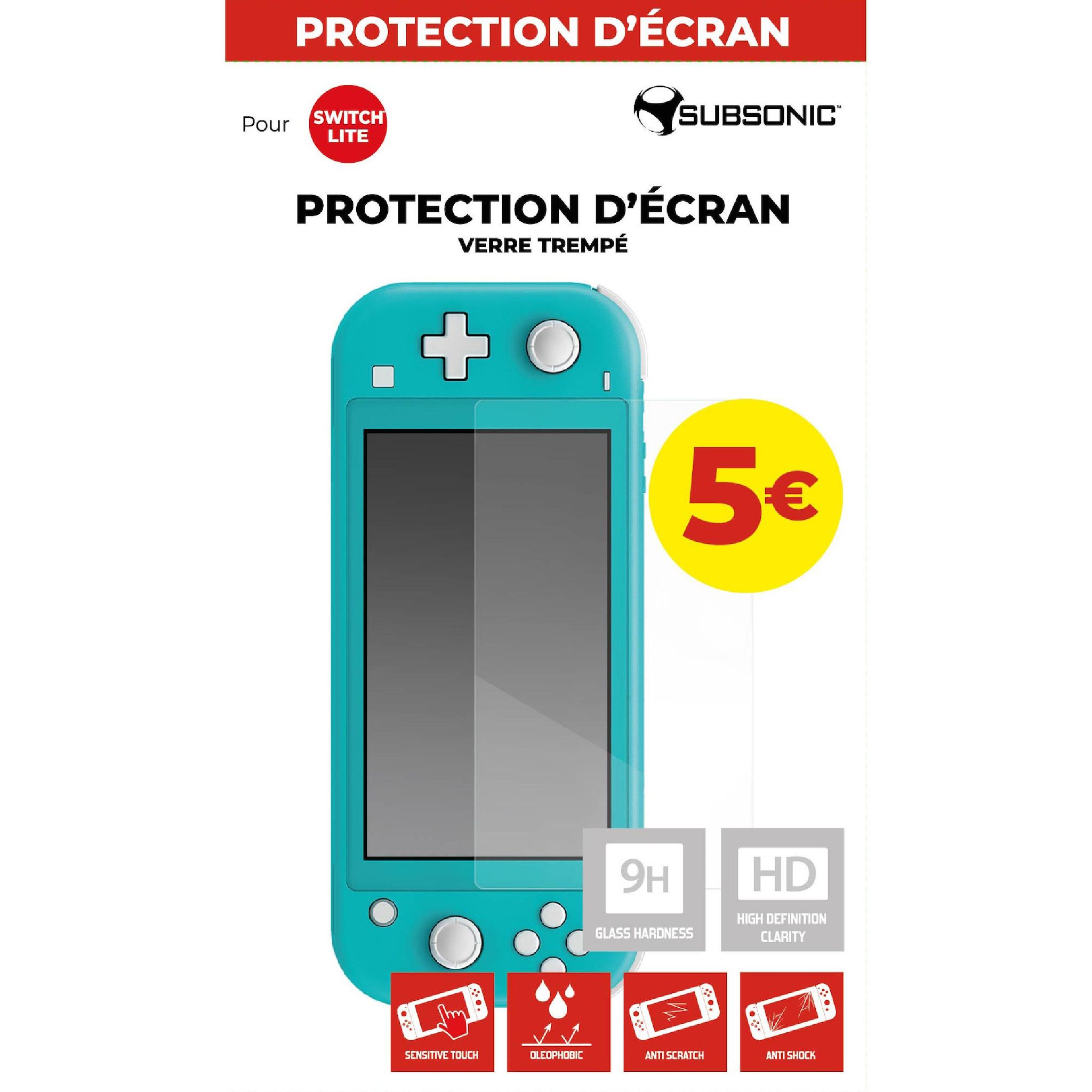 SUBSONIC Protection D'écran en Verre Trempé Nintendo Switch Lite