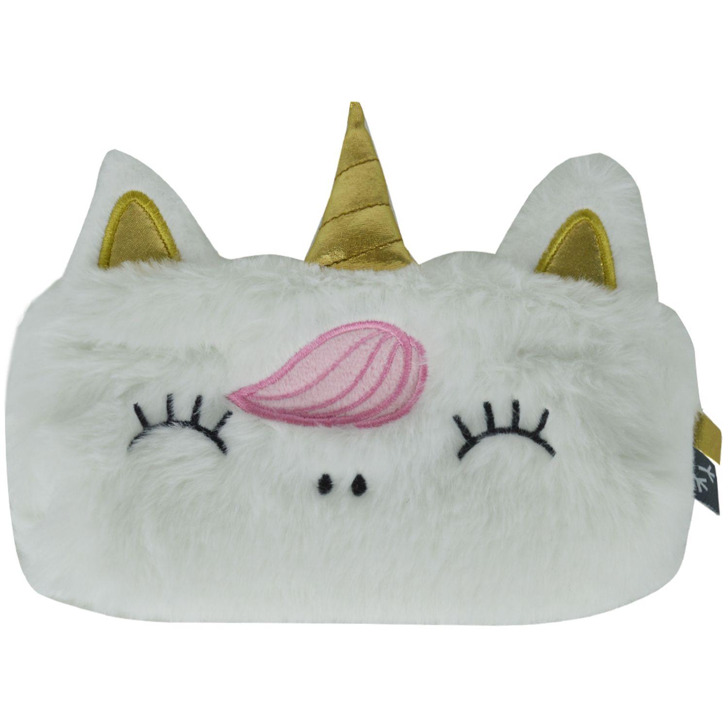 AUCHAN Trousse Unicorn Blanche Fausse fourrure