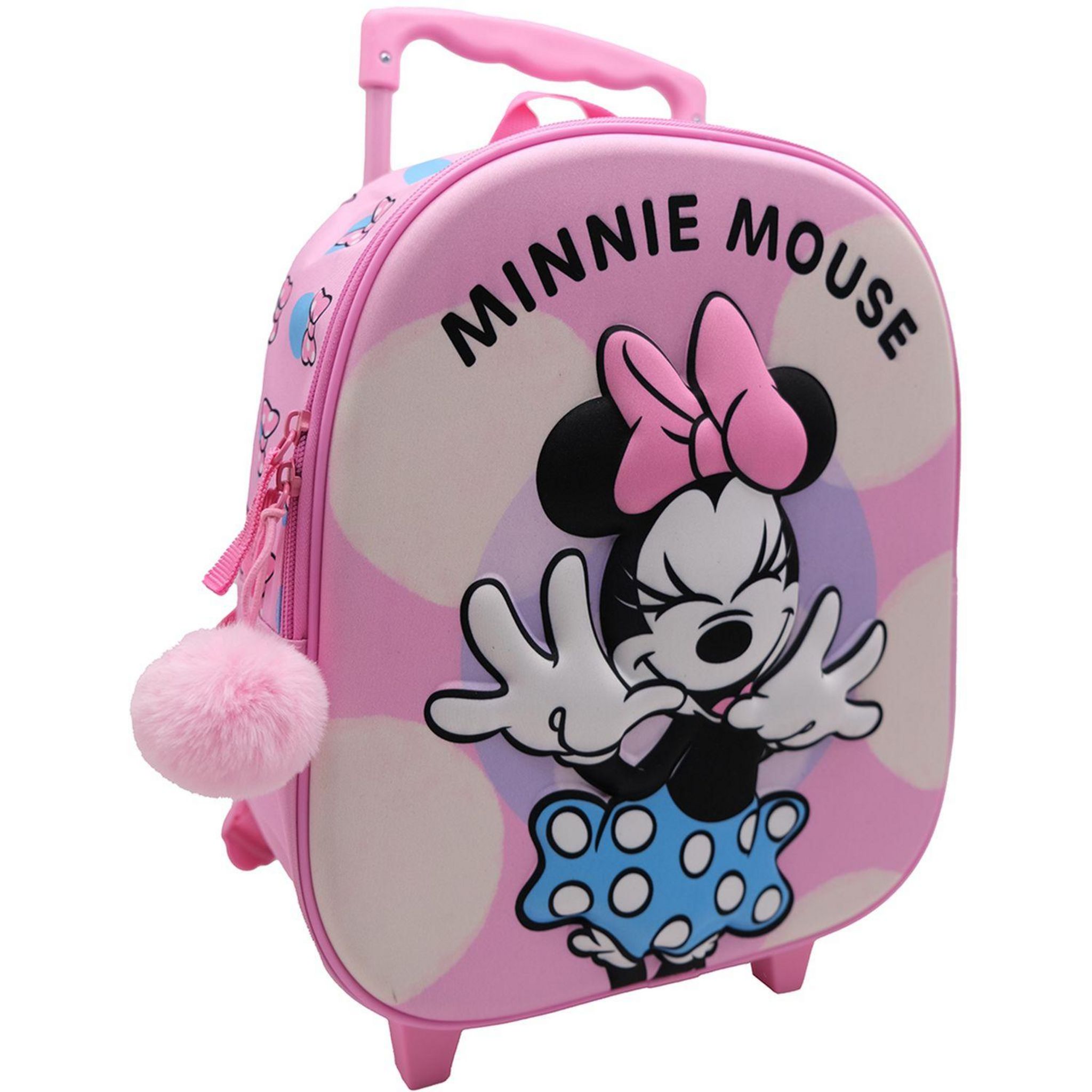 Voir la diapositive 2 : Sac à Gouter à roulettes 3D Minnie