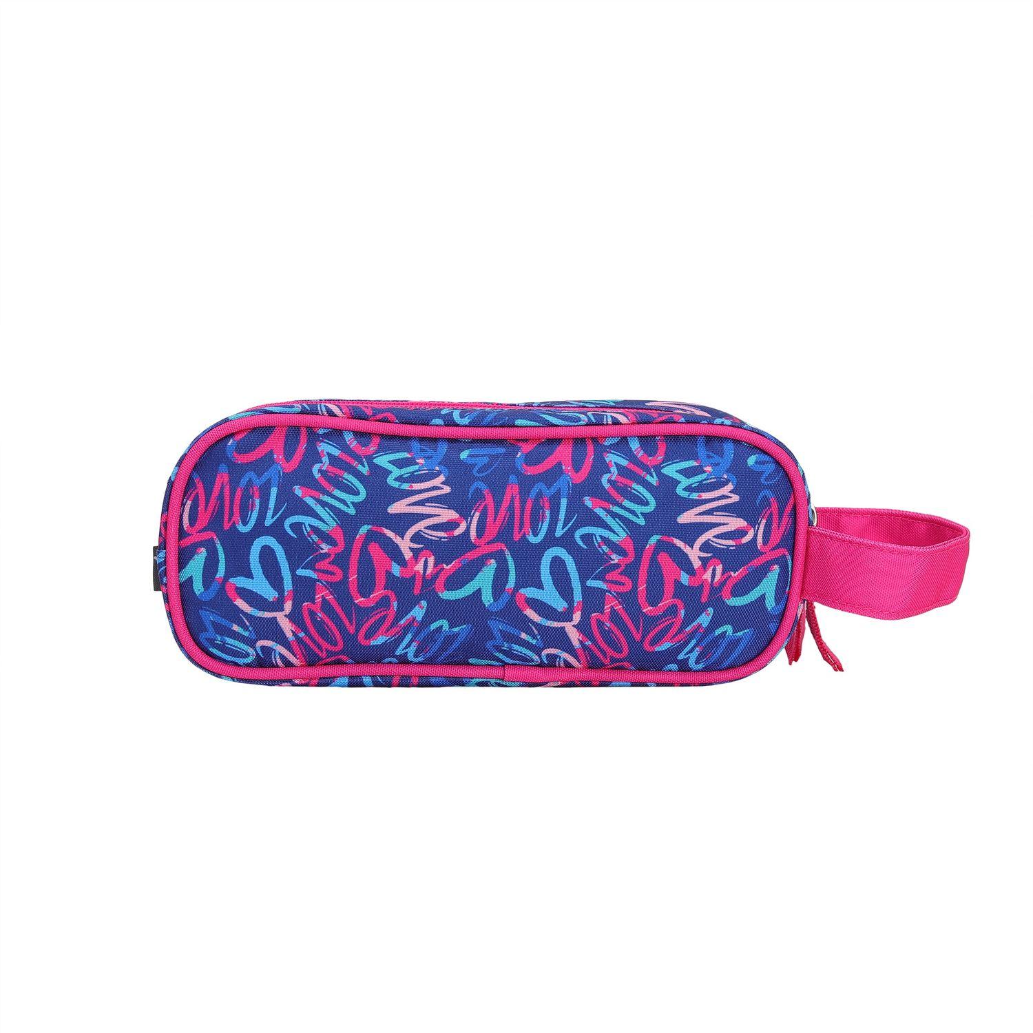 Voir la diapositive 2 : AUCHAN Trousse rectangulaire imprimé - Bleu