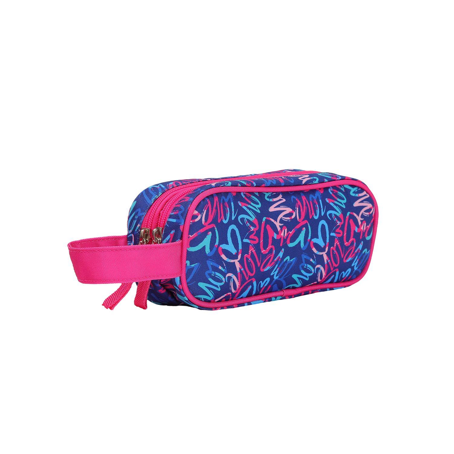 Voir la diapositive 3 : AUCHAN Trousse rectangulaire imprimé - Bleu