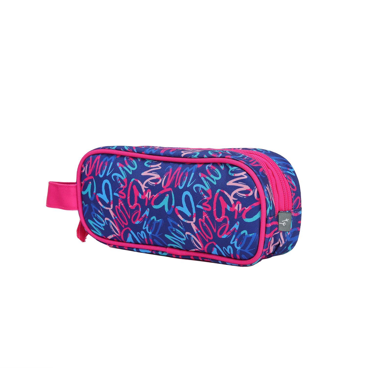 Voir la diapositive 4 : AUCHAN Trousse rectangulaire imprimé - Bleu