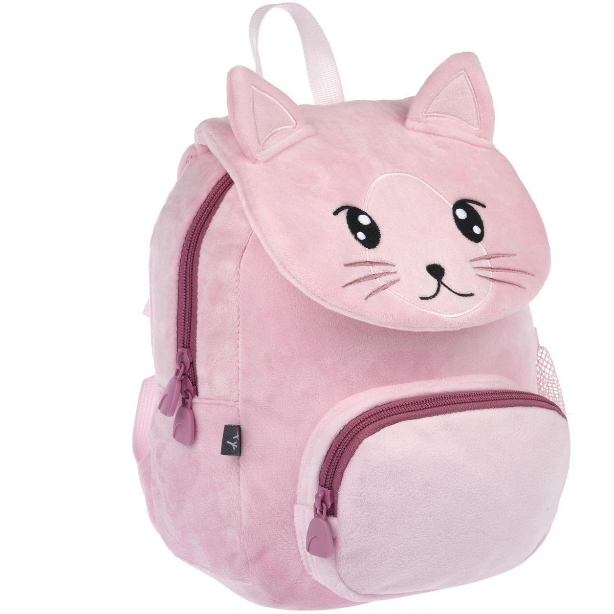 AUCHAN Sac à Goûter Peluche Chat Rose