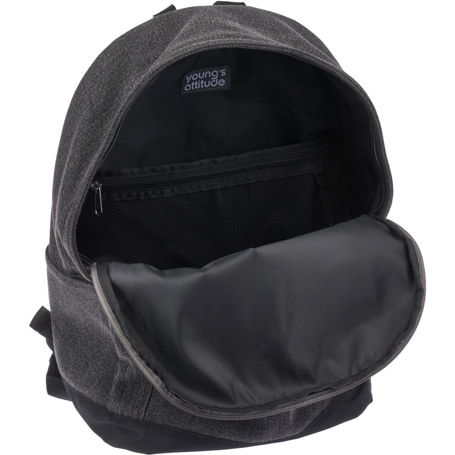 Voir la diapositive 5 : YOUNG'S ATTITUDE Sac à Dos 1 compartiment Trendy Jean - Noir