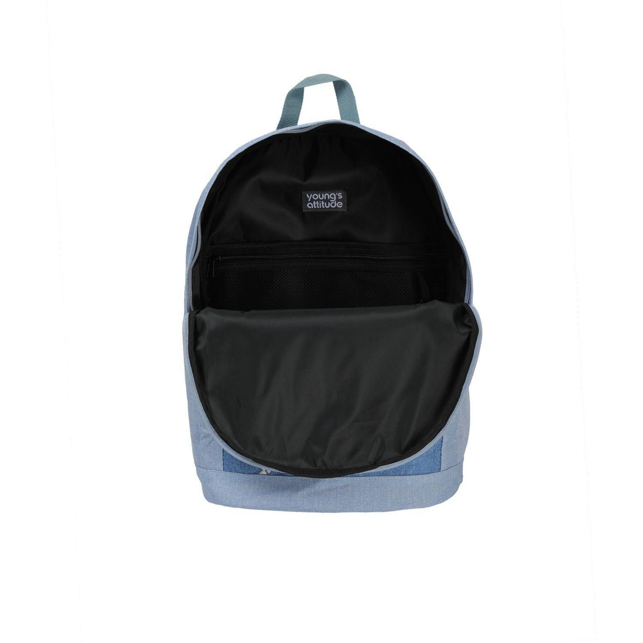 Voir la diapositive 5 : YOUNG'S ATTITUDE Sac à Dos 1 compartiment Trendy Jeans - Bleu