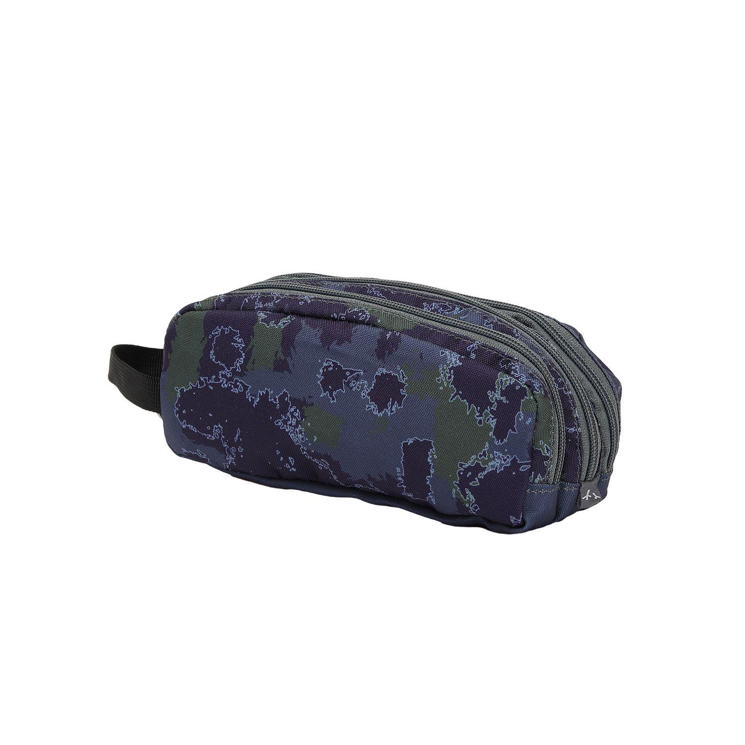 Voir la diapositive 2 : AUCHAN Trousse rectangulaire Camo - Bleu Foncé